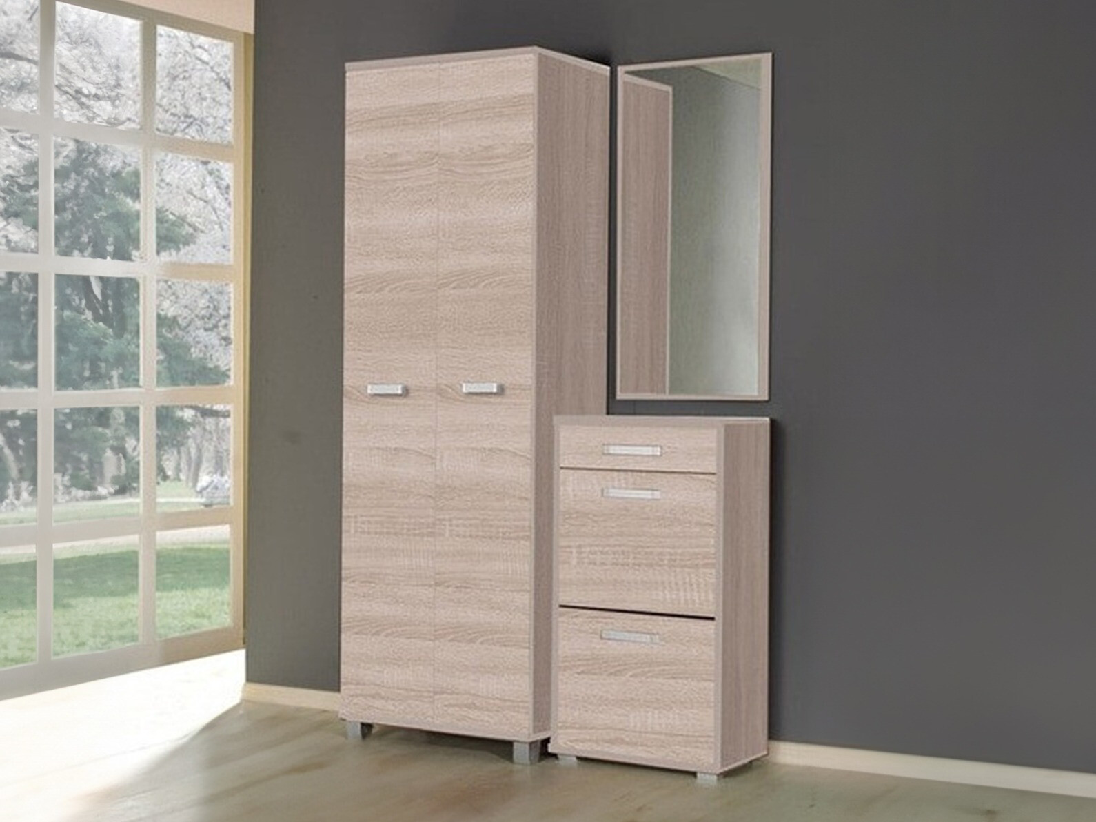 Комплект за антре Cirevau 141 (Сонома дъб)