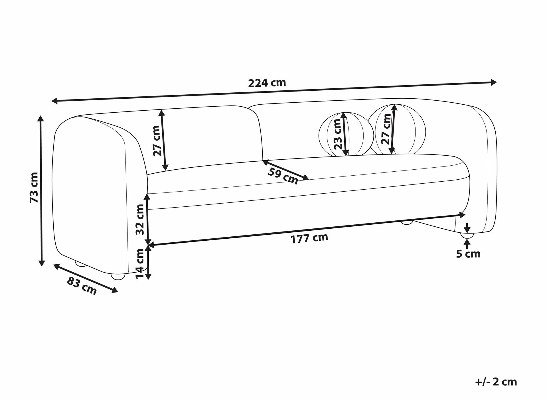 Диван Veselme 103 (Бял)