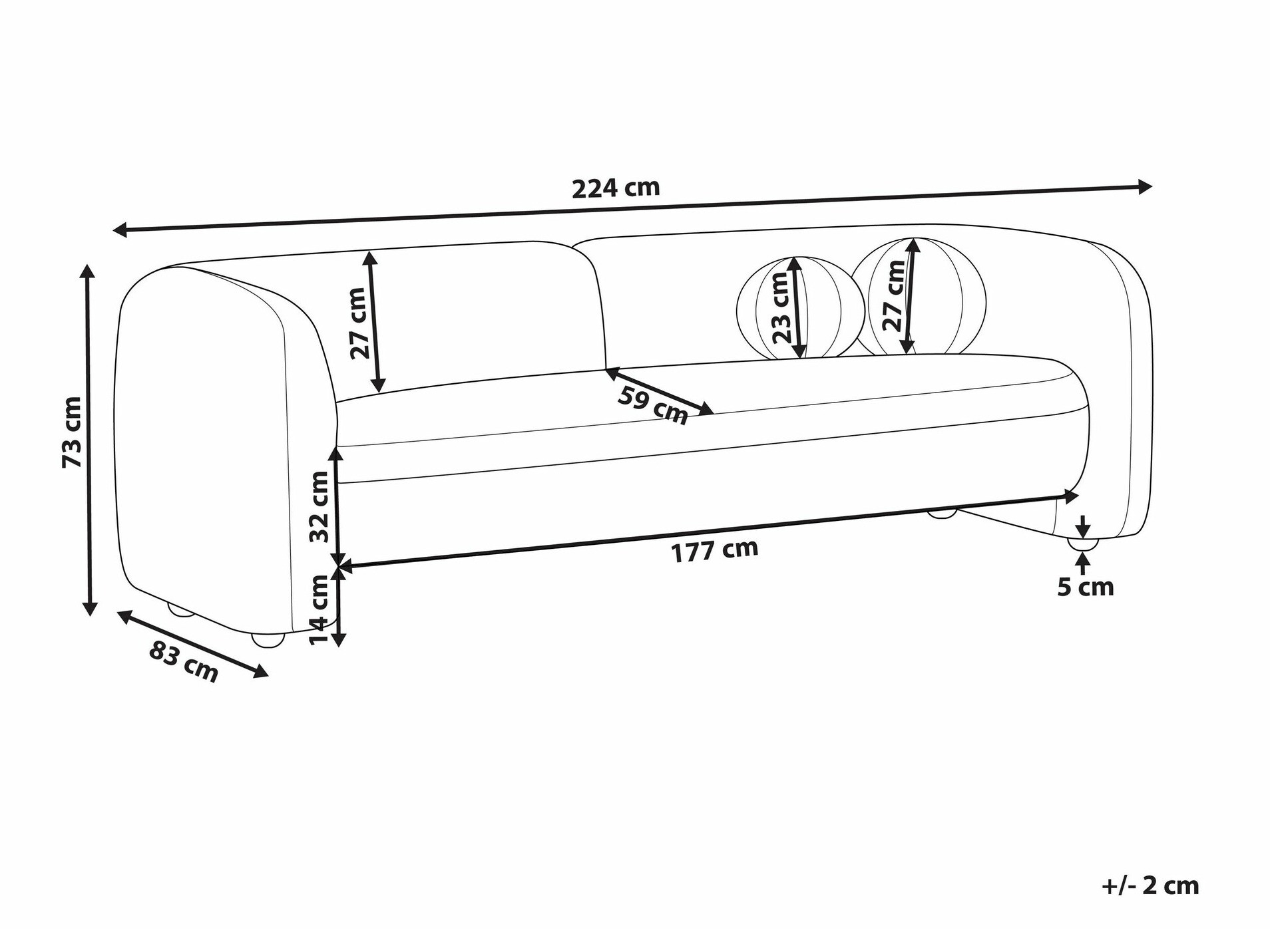 Диван Veselme 103 (Светло сив)