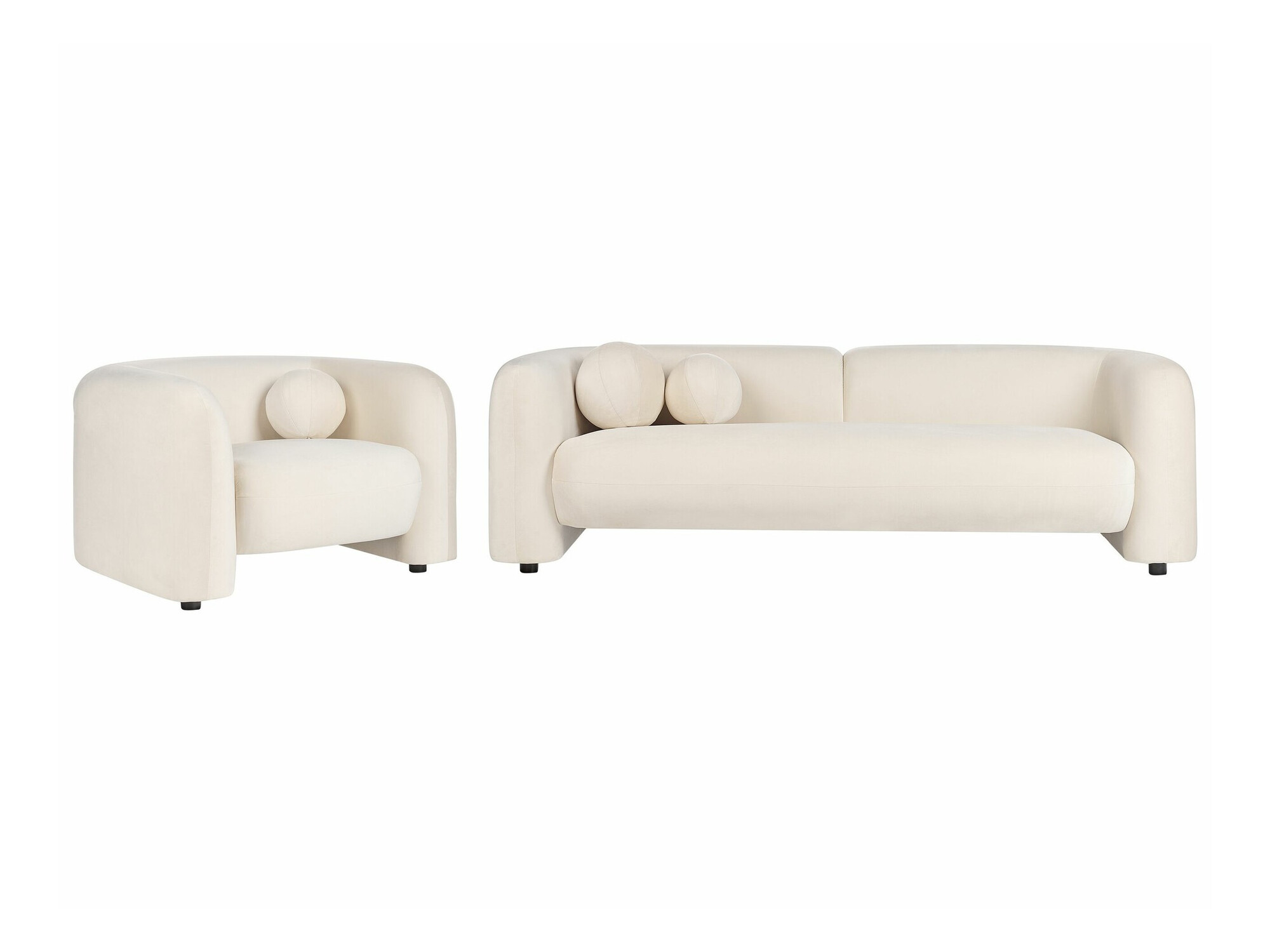 Комплект мека мебел Veselme 104 (Бял)