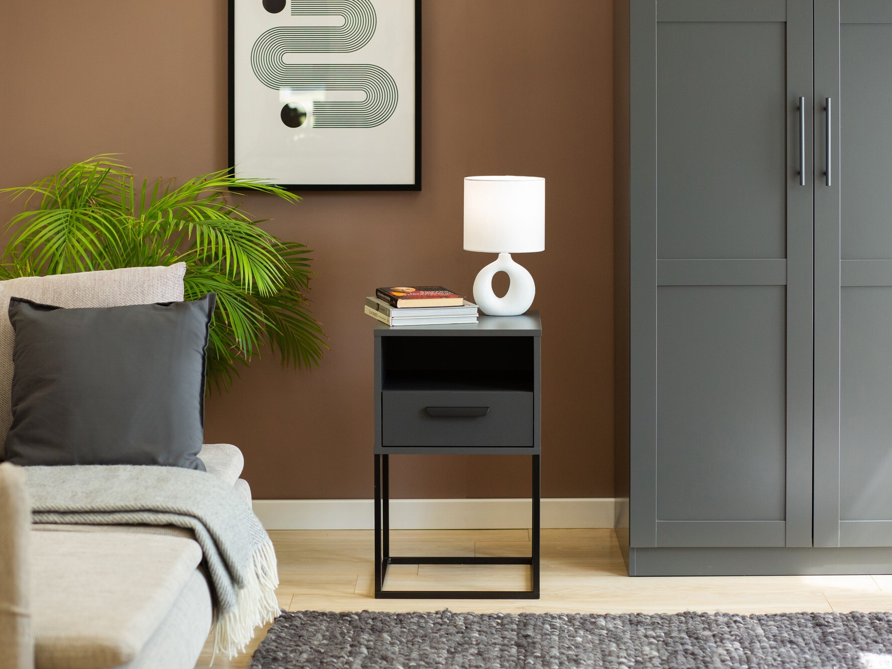 Нощно шкафче Bristol 193 (Антрацит)