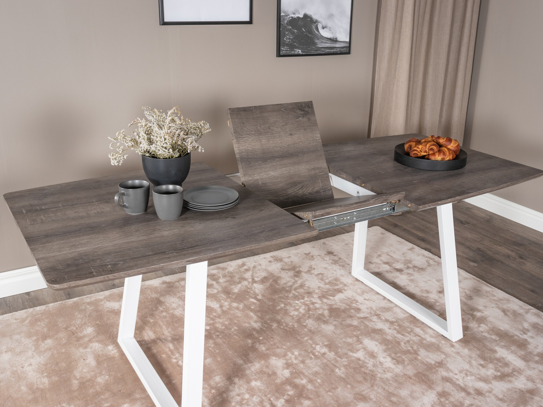 Маса Dallas 172 (Сив + Бял)