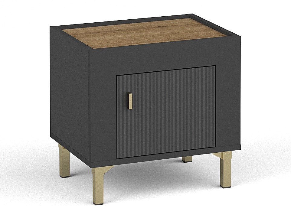 Нощно шкафче Mormavu 109 (Черен мат)