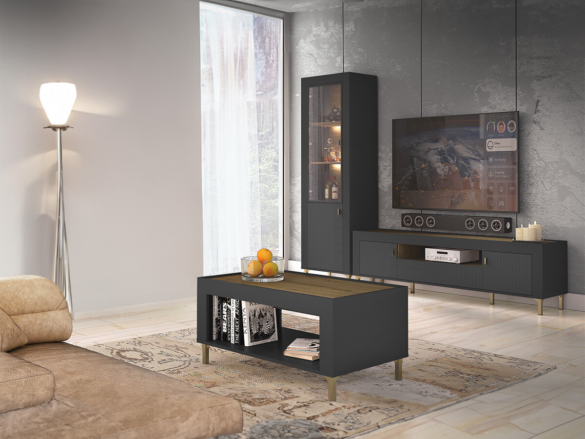 Комплект за хол Mormavu 114 (Черен мат)