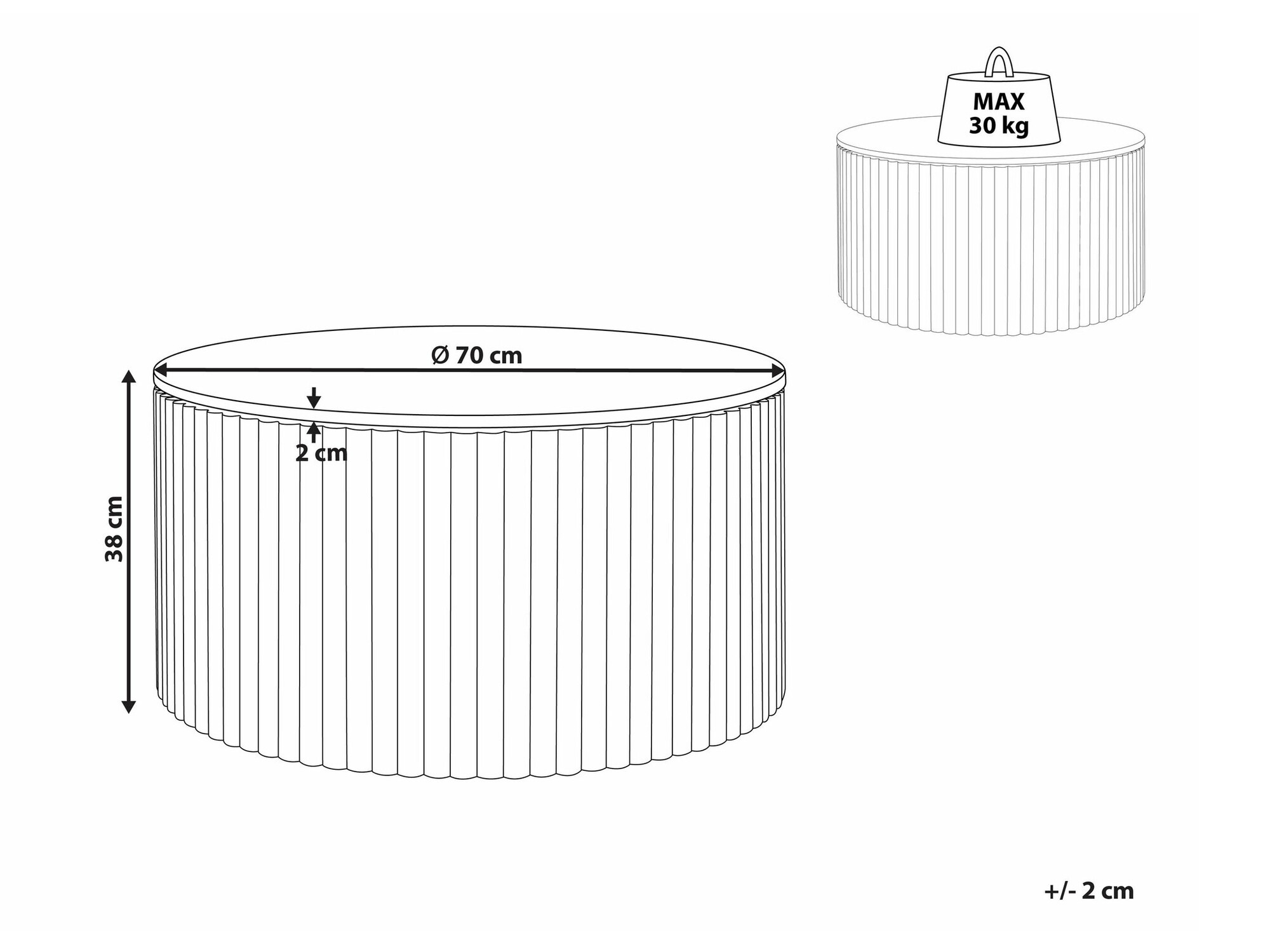 Масичка за кафе Berwyn 2140 (Ярък дърво)