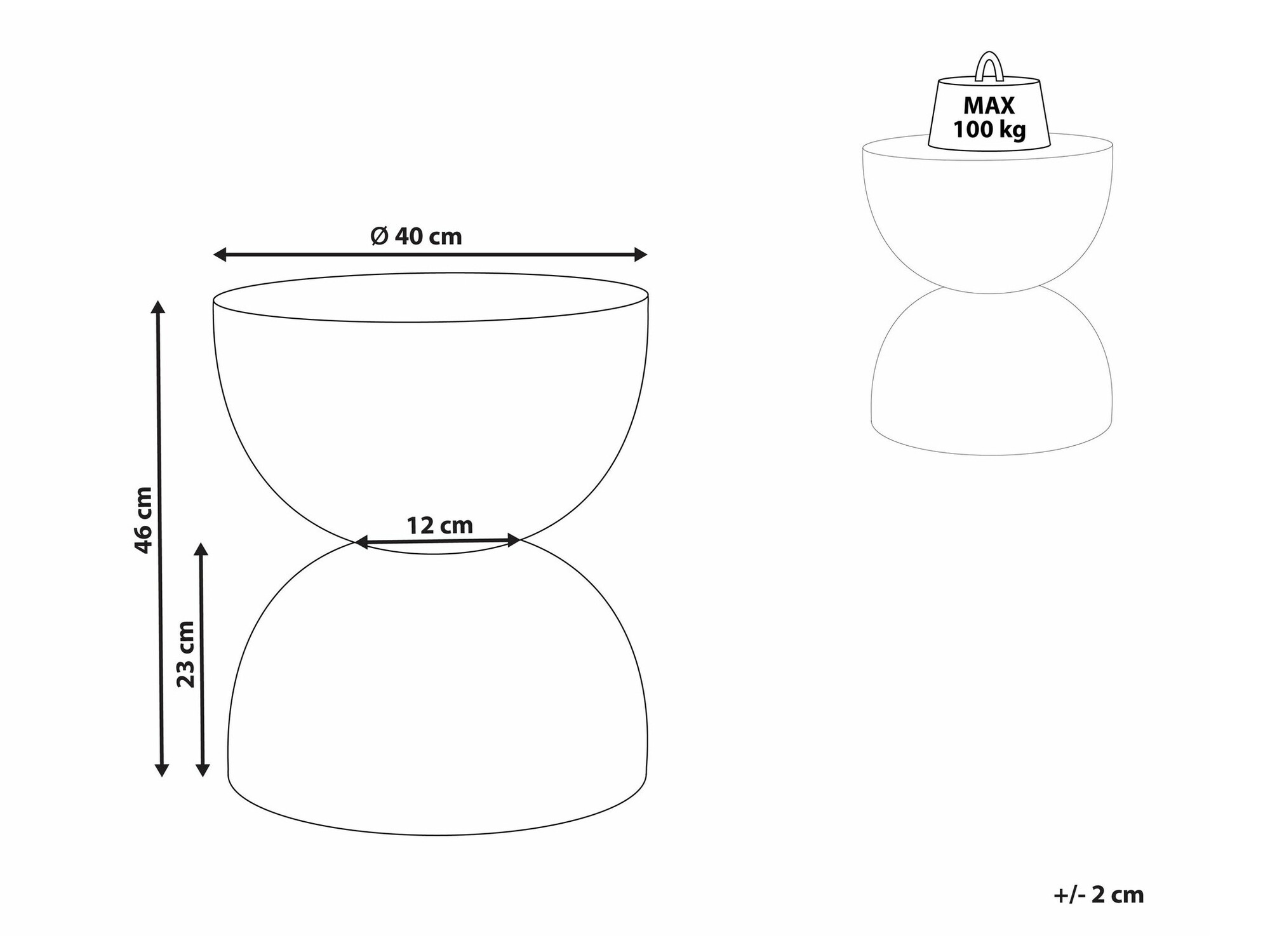 Помощна масичка Berwyn 2143 (Сметана + Terazzo)