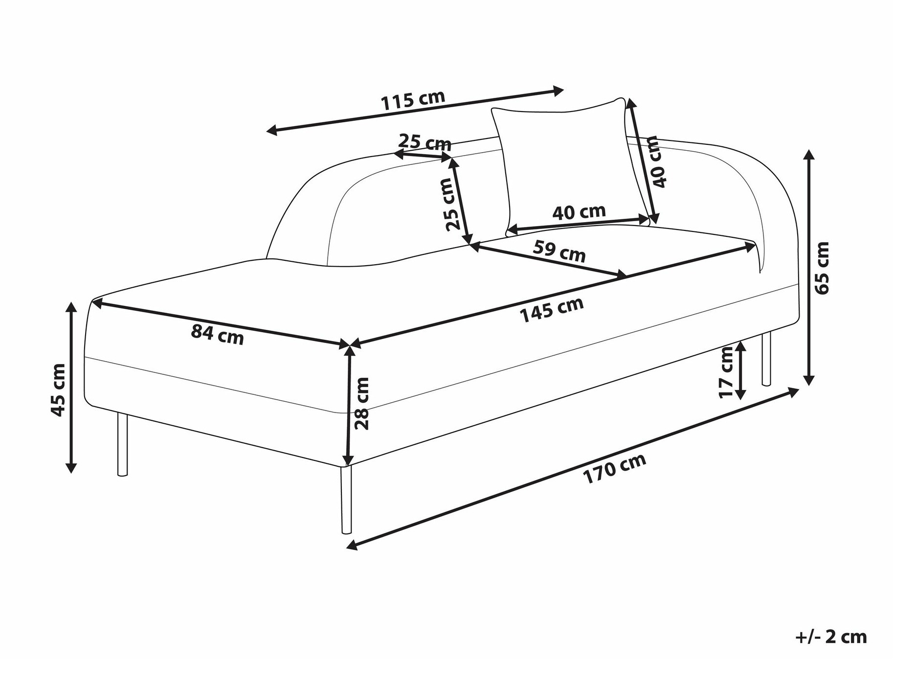 Кушетка Berwyn 1008 (Тъмно оранжево)
