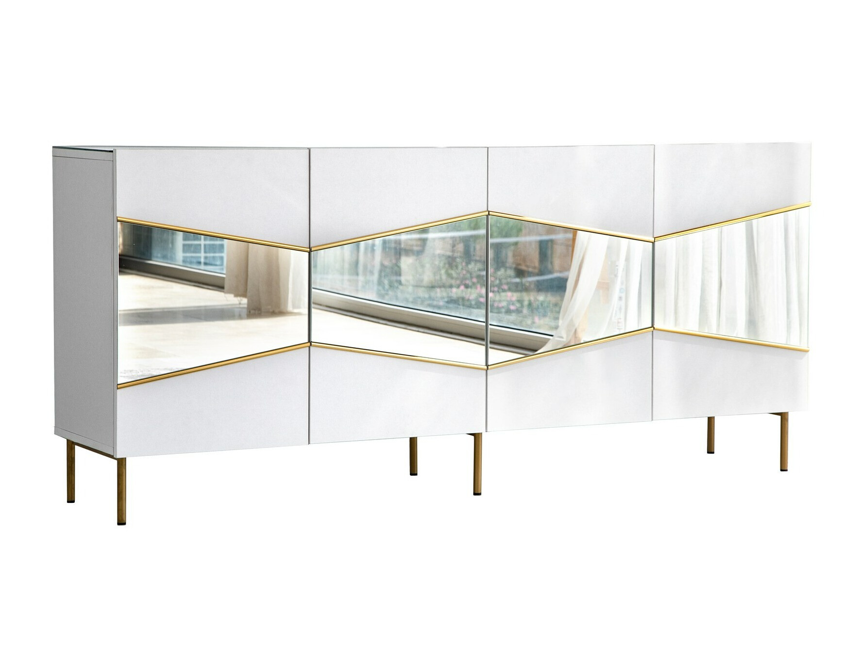 Шкаф Kailua 2210 (Бял + Златно)