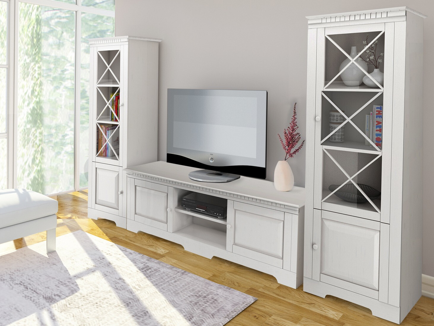 Комплект за хол Cavfelo 112 (Бял)