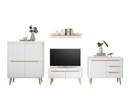 Комплект за хол Vircava 115 (Бял)