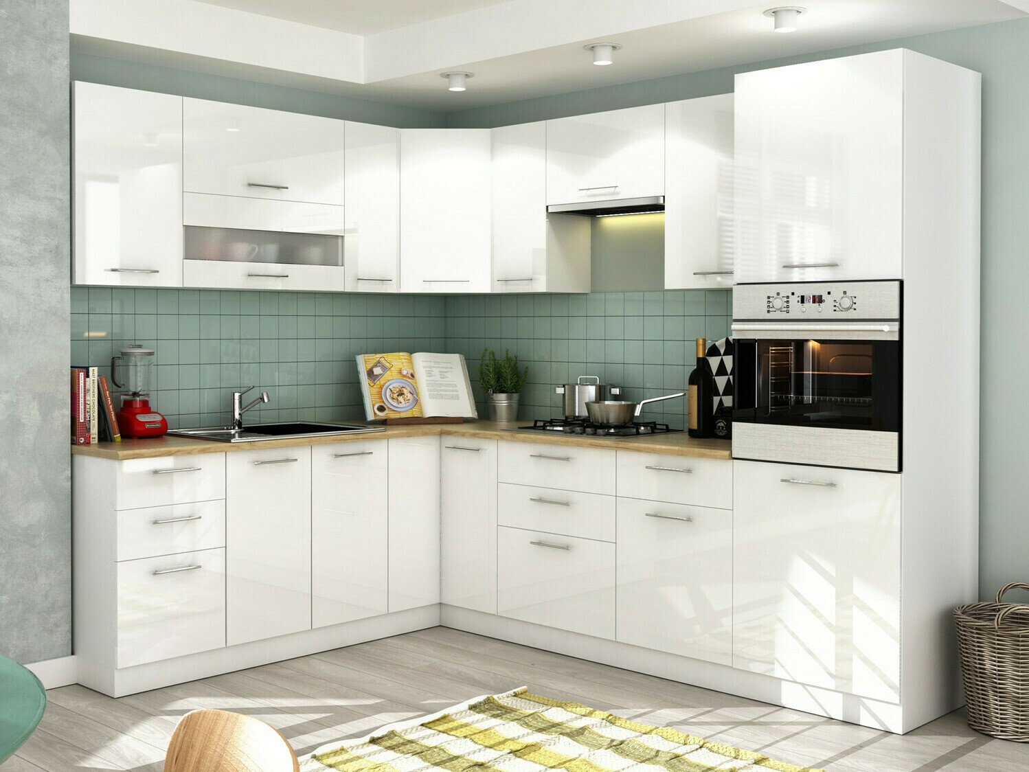 Модулен окачен шкаф Tiffa White 124