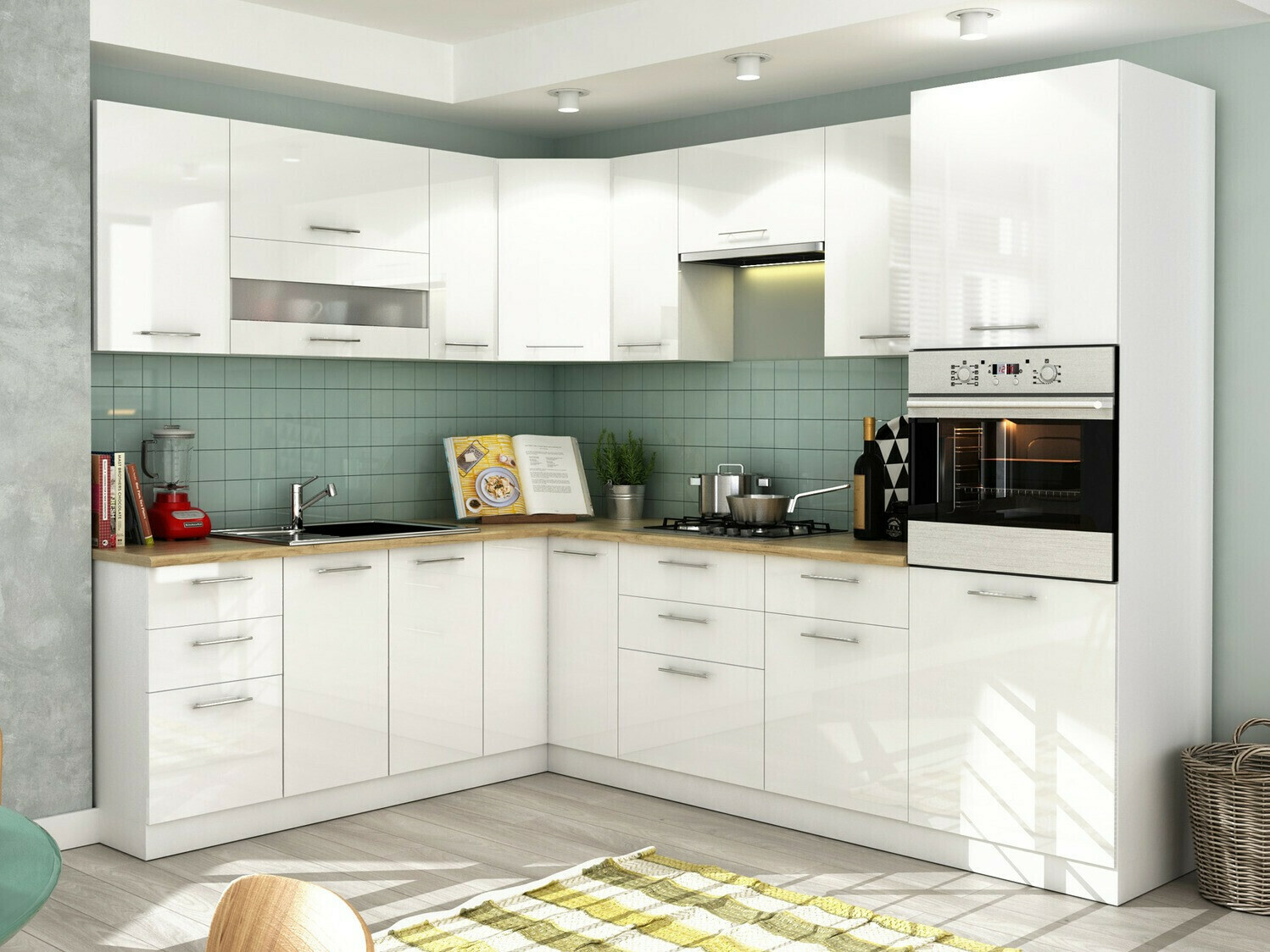 Модулен окачен шкаф Tiffa White 125