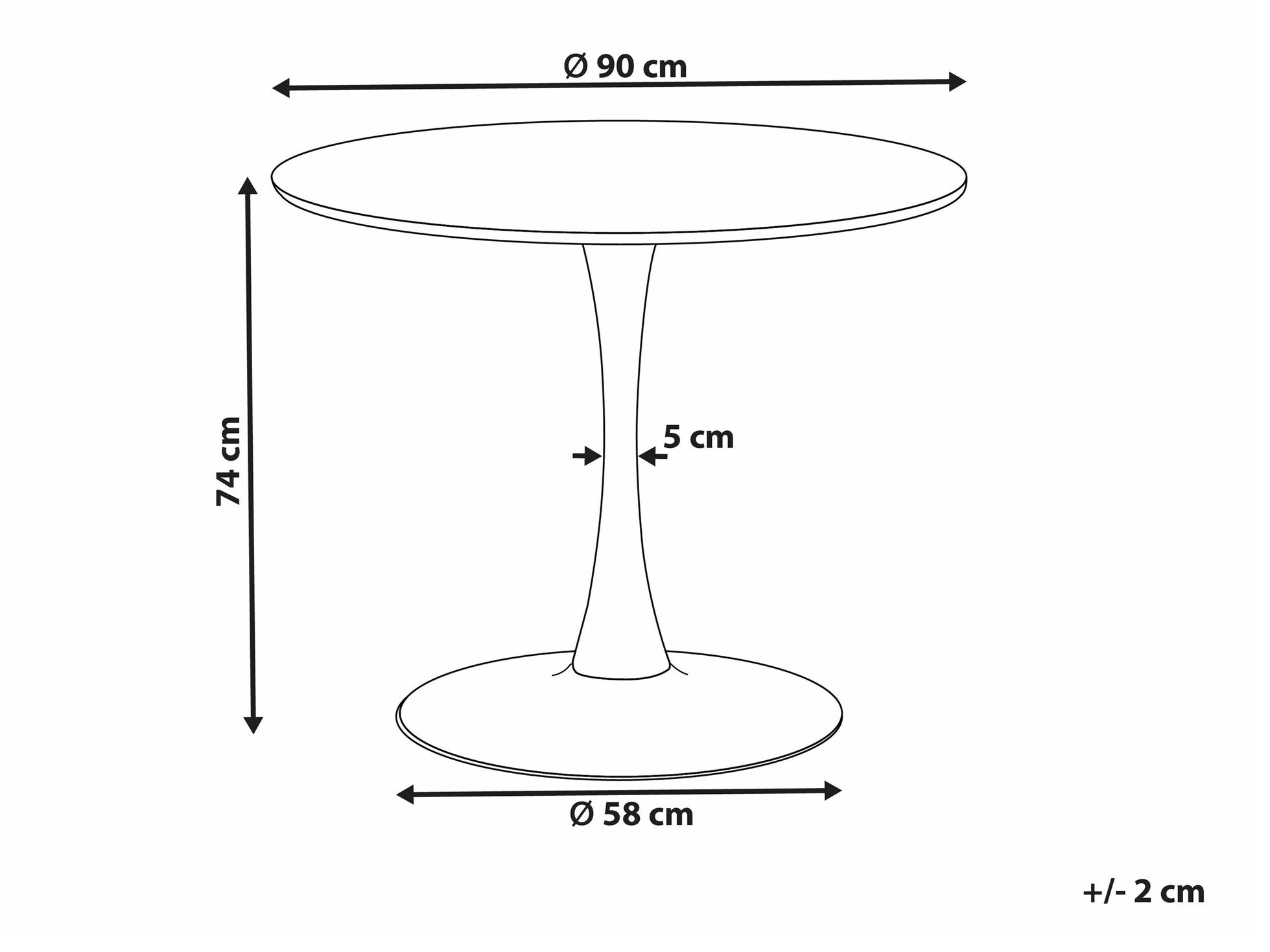 Маса Berwyn 2174 (Златно + Бял мрамор)