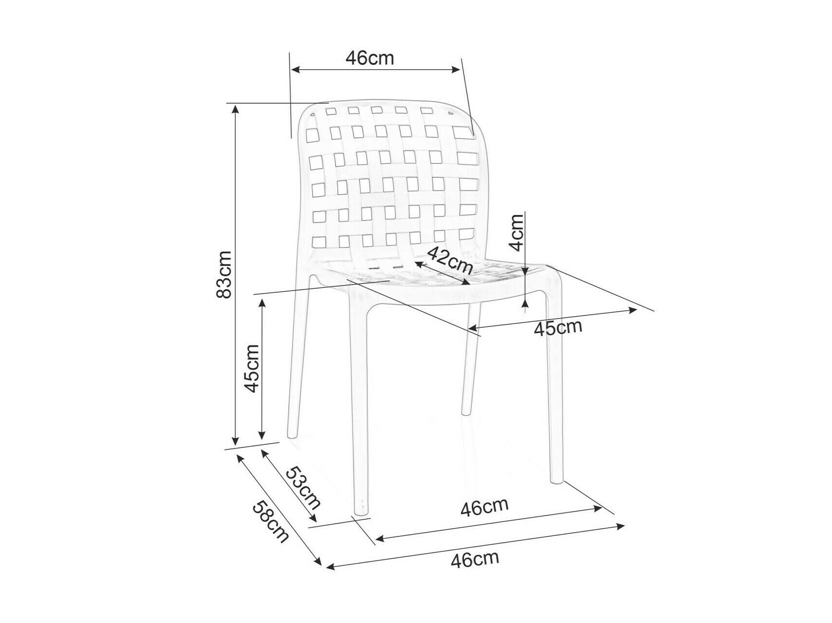 Стол Detroit 413 (Сив)