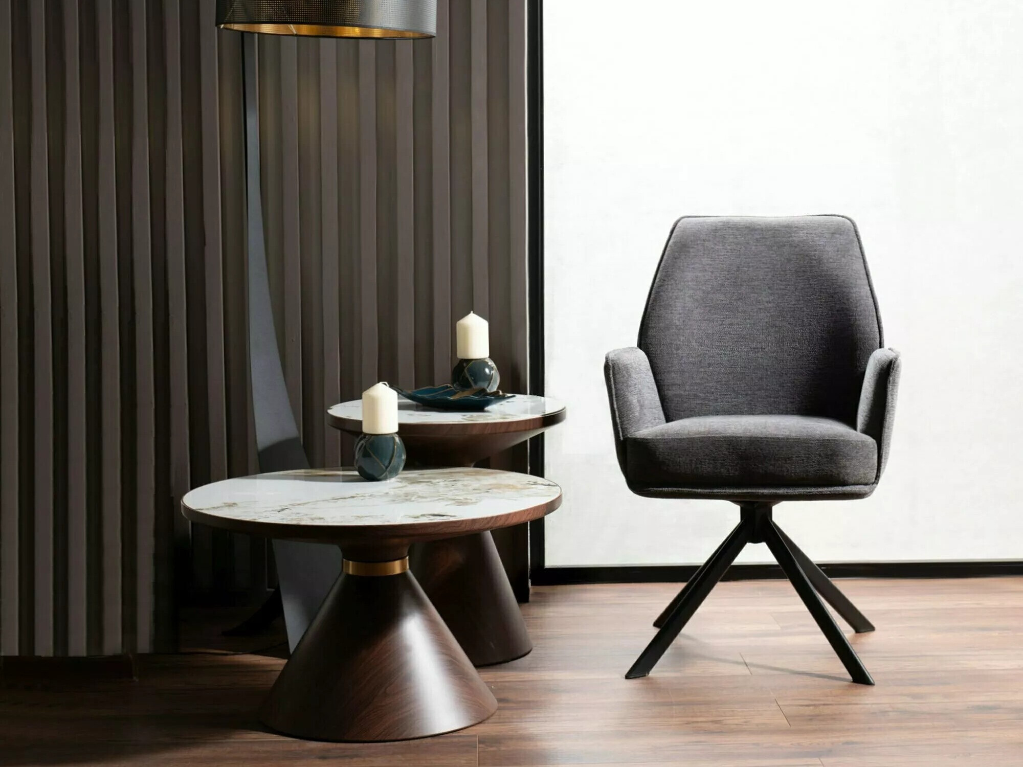 Стол Detroit 423 (Тъмно сив)