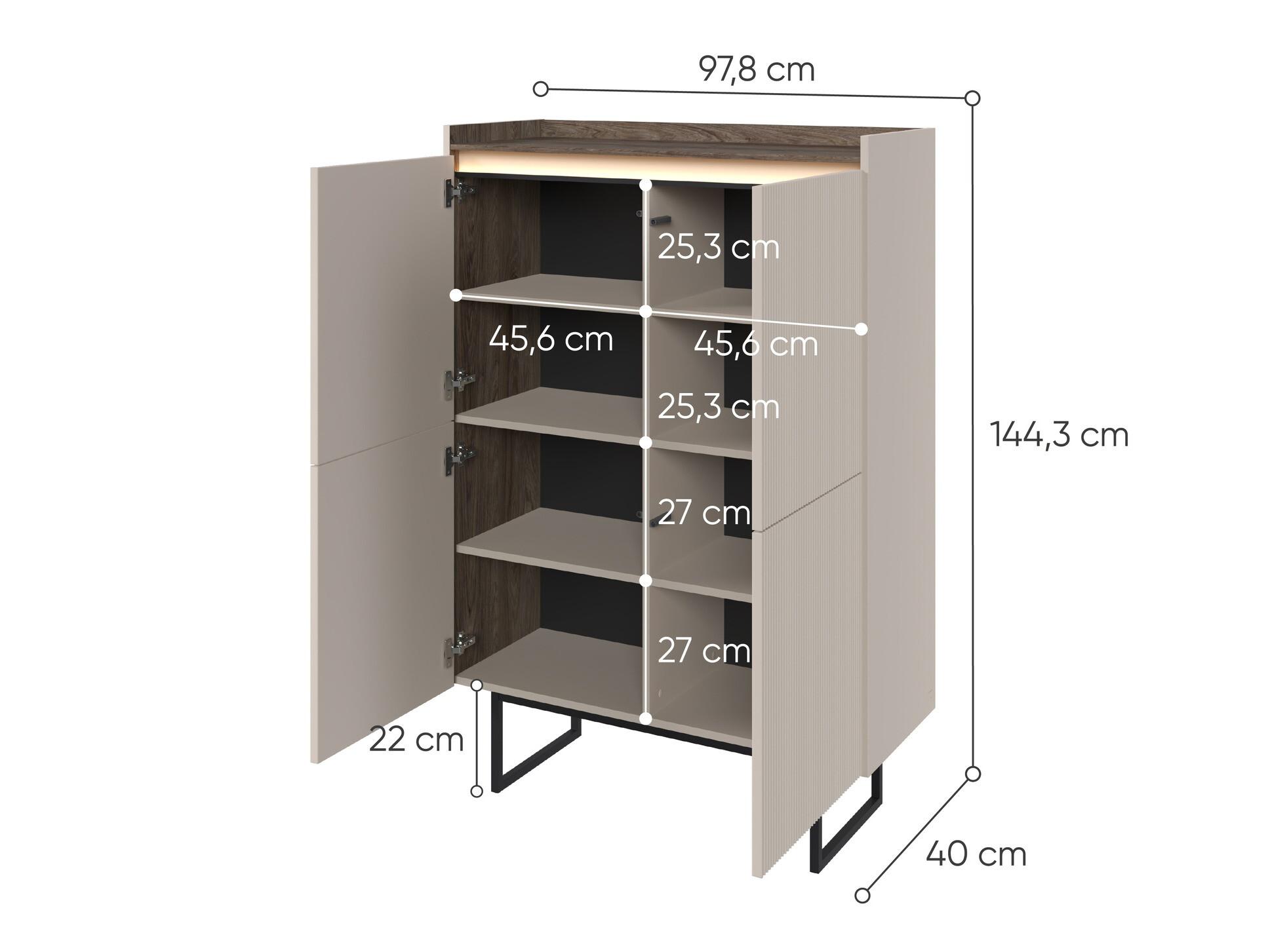 Етажерка Elbtei 100