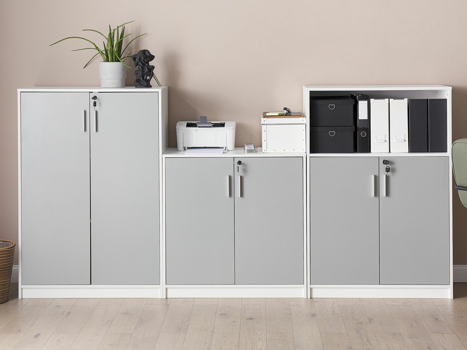 Шкаф Berwyn 1511 (Бял + Сив)