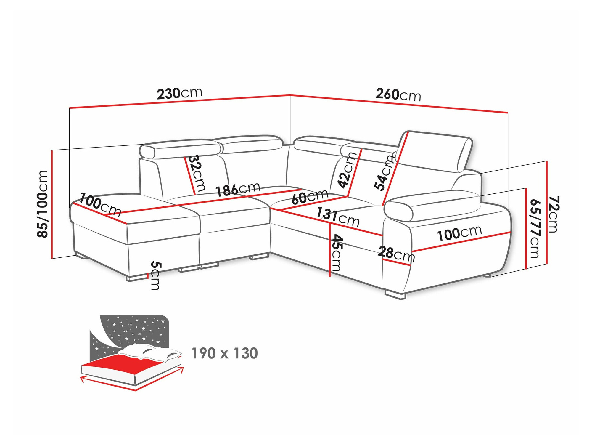 Ъглов диван Columbus 228 (Kronos 22)