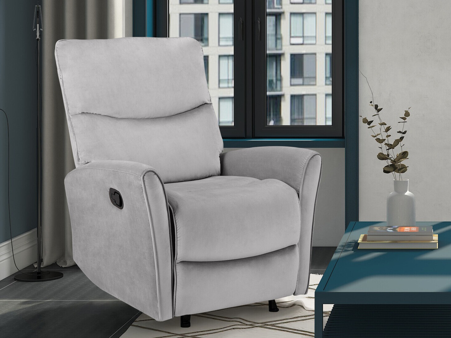 Реклайнер Denton 1346 (Сив)