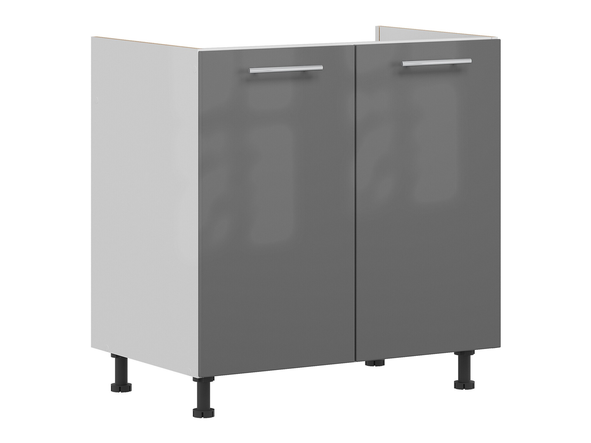 Модулен шкаф за мивка с врати Tiffa Grey 125