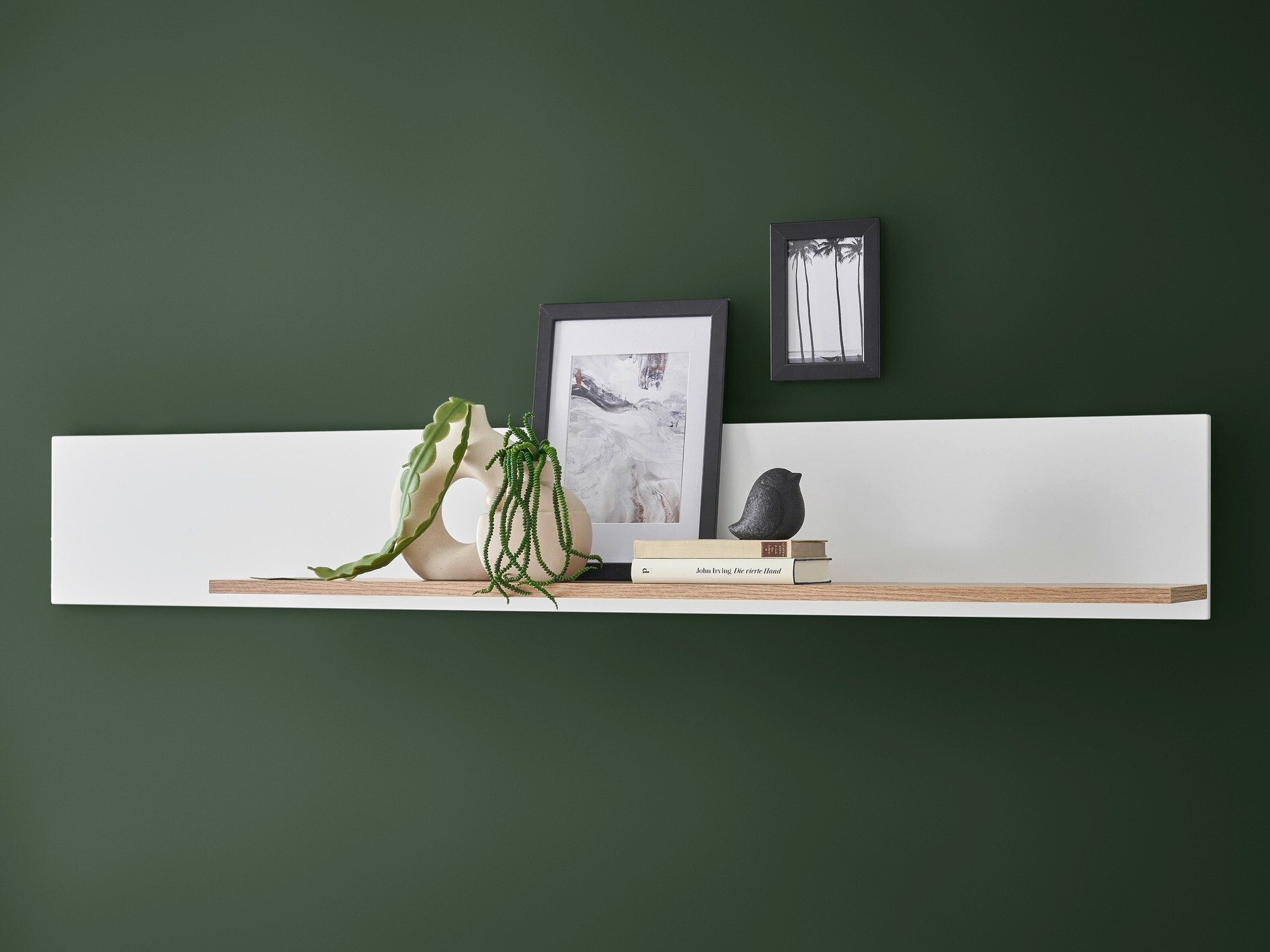 Стенна етажерка Belmelu 112 (Бял + Дъб)