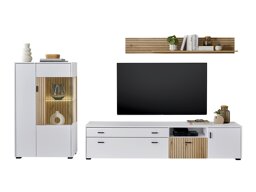 Комплект за хол Belmelu 119 (Бял + Дъб)