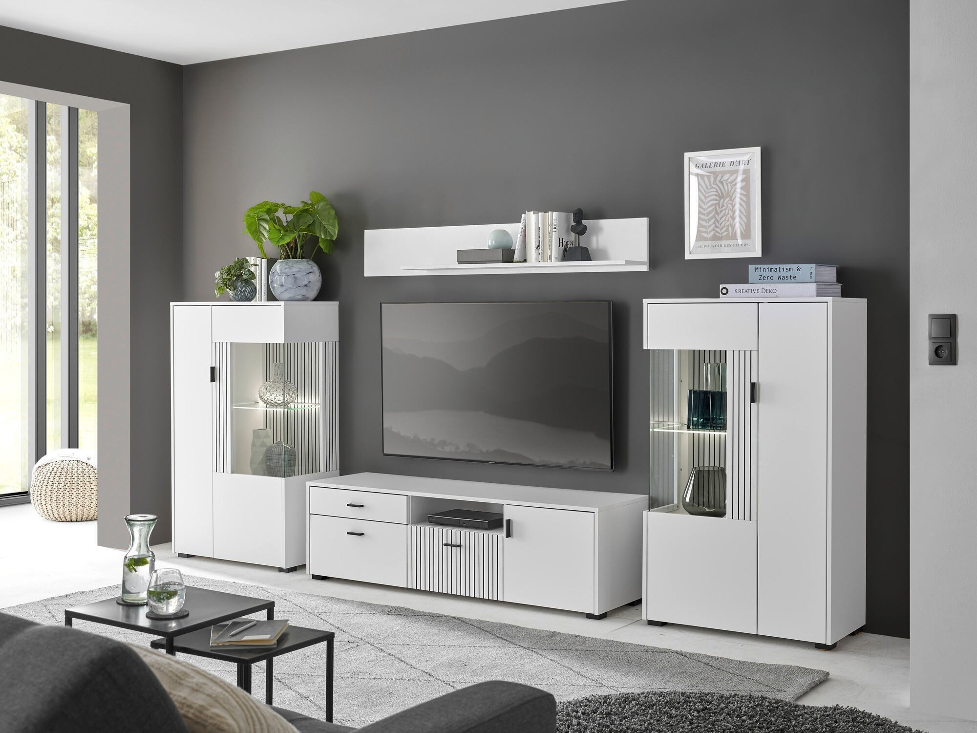 Комплект за хол Belmelu 122 (Бял)