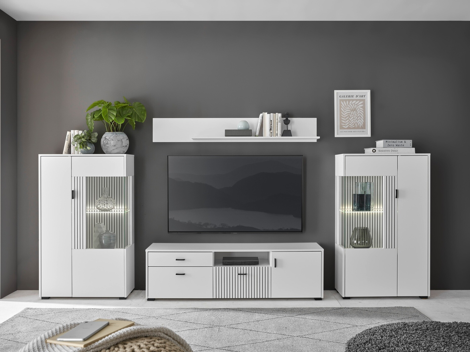 Комплект за хол Belmelu 122 (Бял)