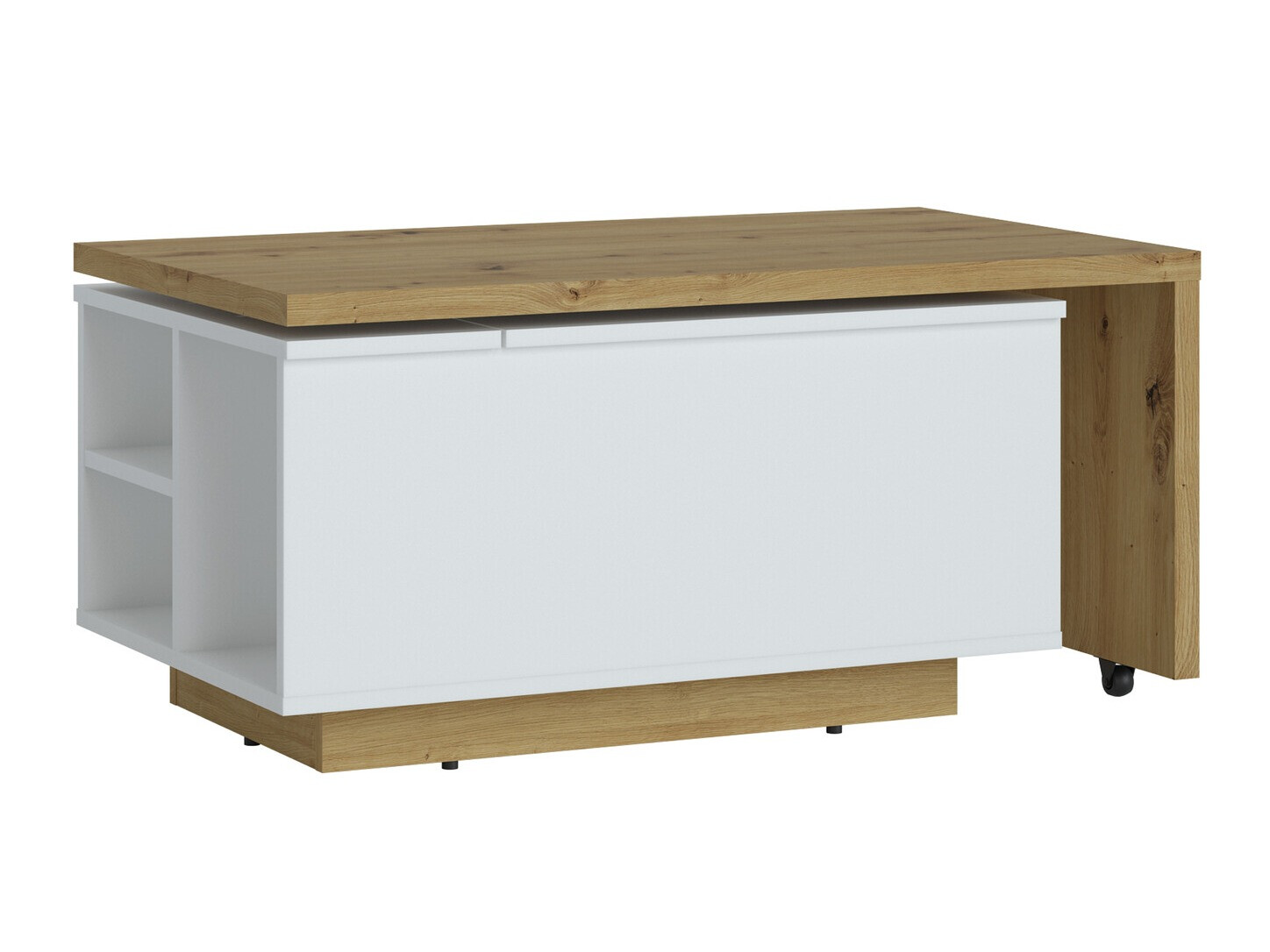 Трансформираща се масичка за кафе Ontario 133 (Бял + Artisan дъб)