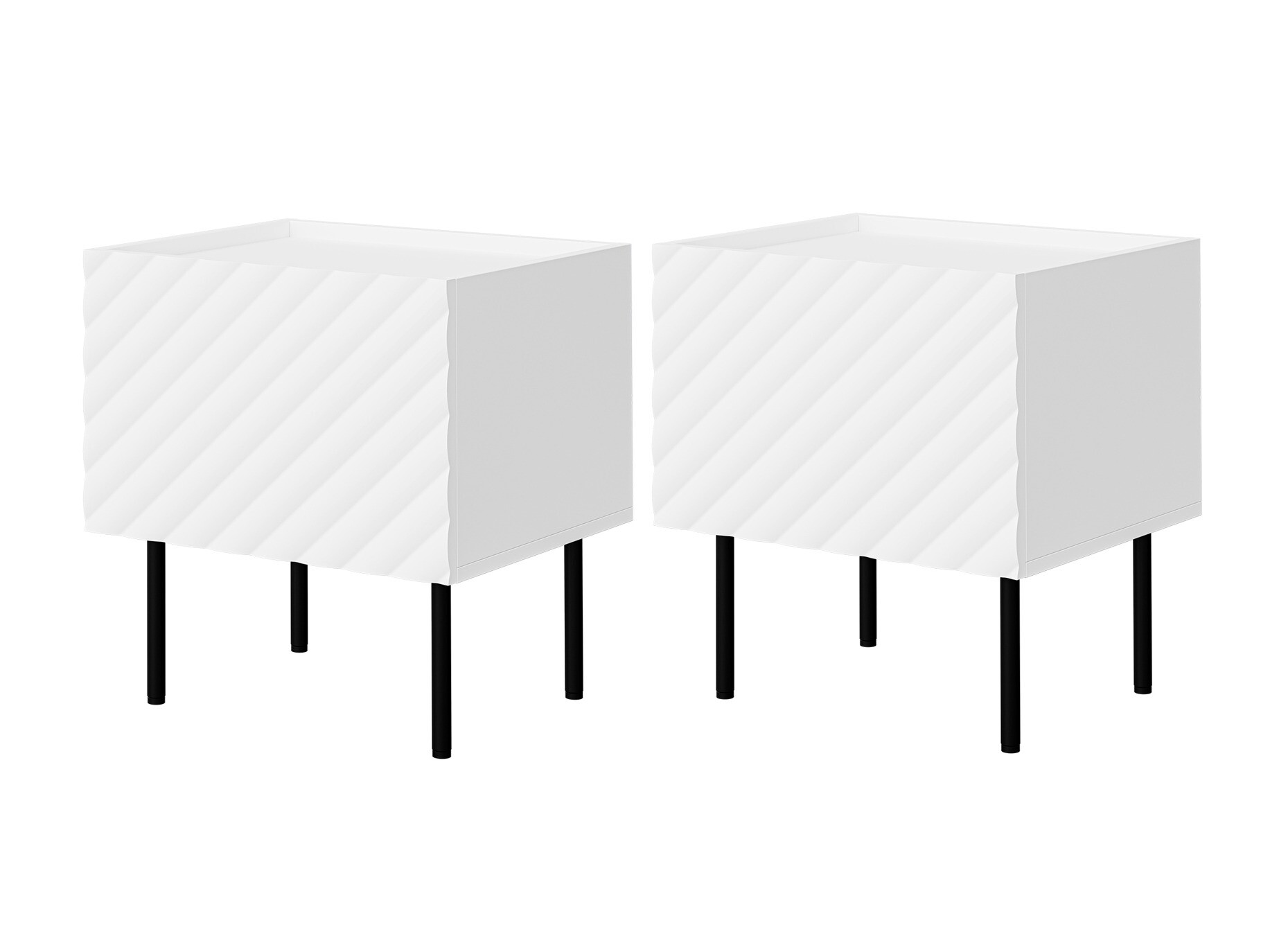 Комплект нощни шкафчета Sillen (Бял)