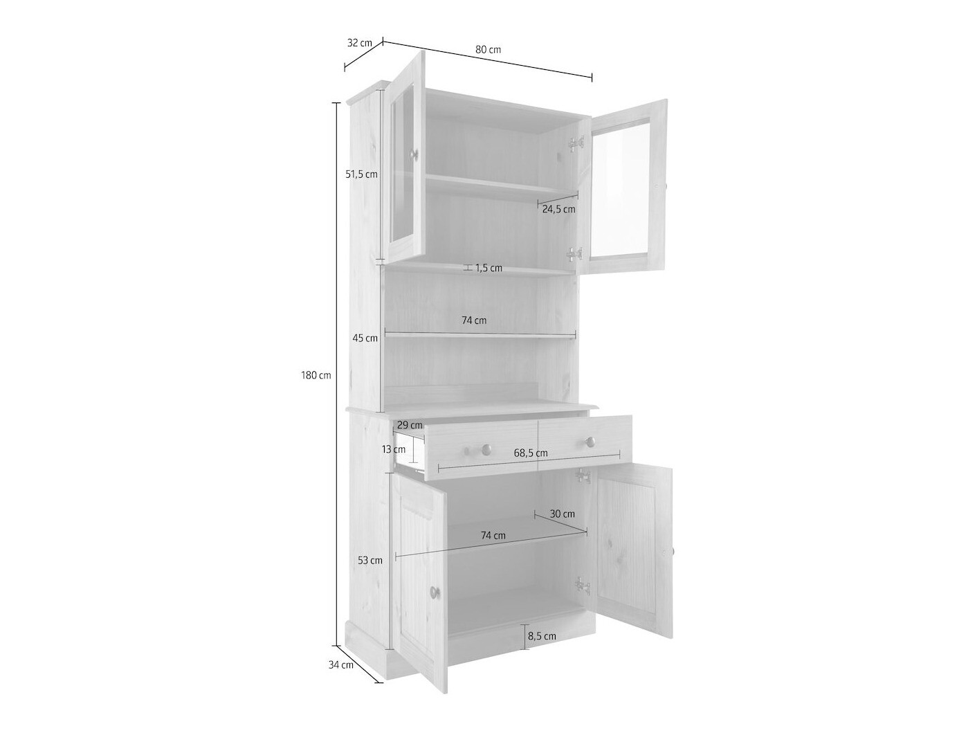 Етажерка Caltola 105 (Бял)