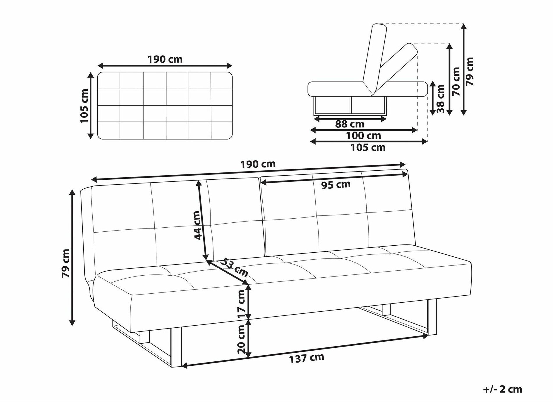 Разтегателен диван Berwyn 1559 (Зелен)