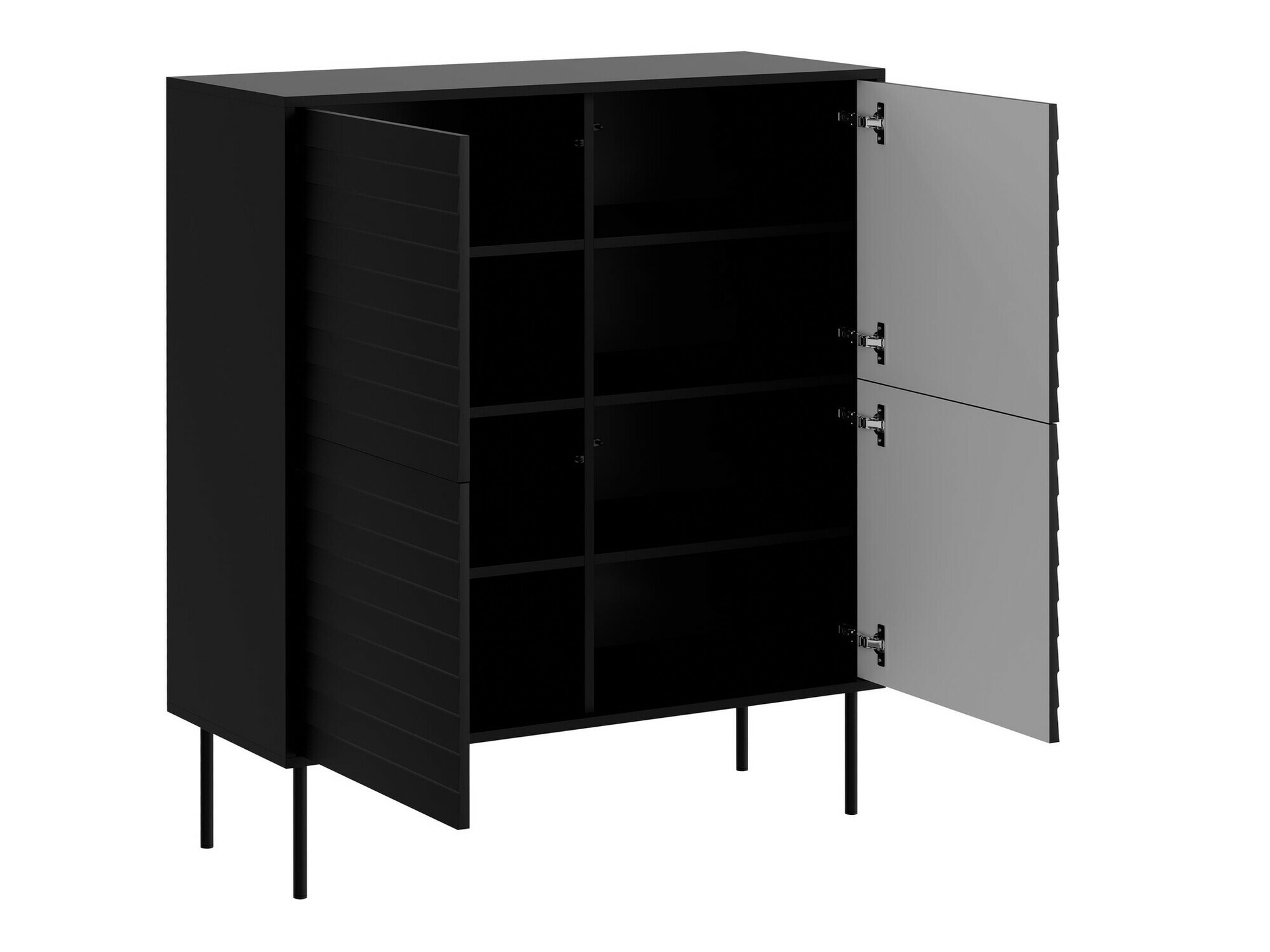 Комплект за хол Flosoru 109 (Орех + Черен)