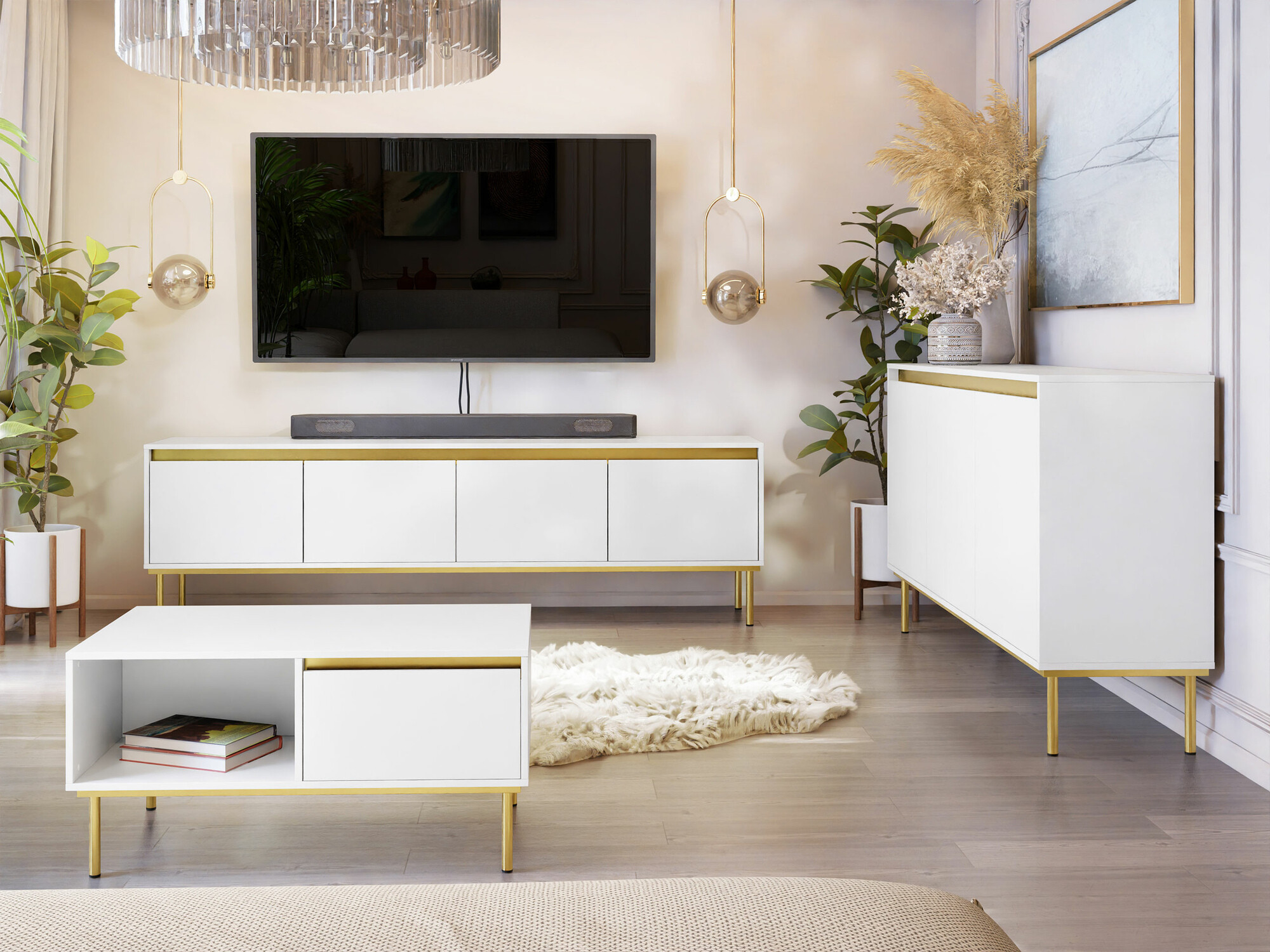 Масичка за кафе Comfivo 495 (Бял)