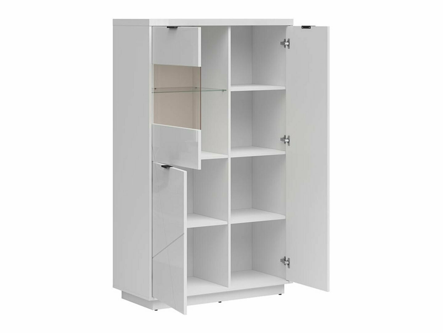 Етажерка Fivale 103 (Бял гланц + Бял)