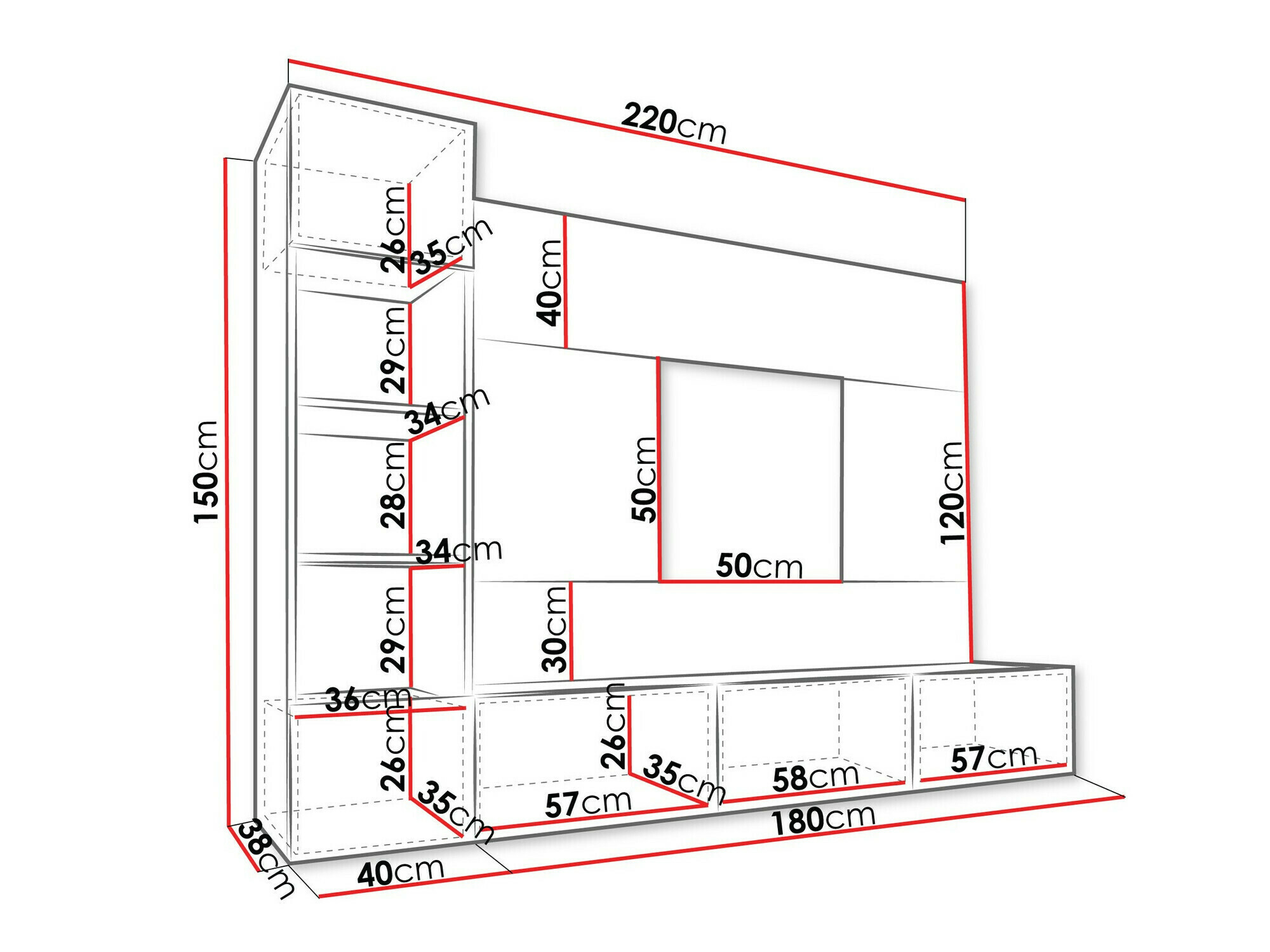 Комплект за хол Comfivo Salix II (Бял + Бял мрамор)