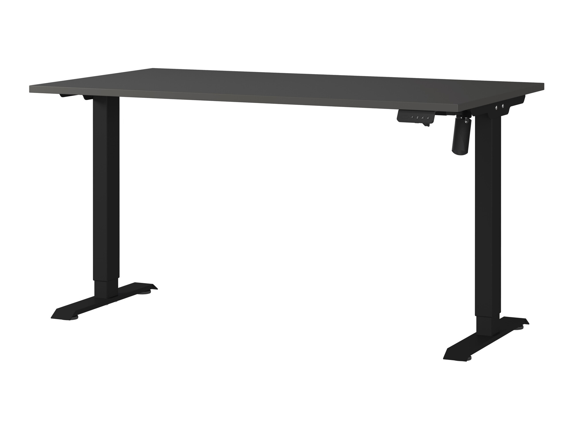 Офис бюро с регулируема височина Lartesi 116 (Графит + Черен)