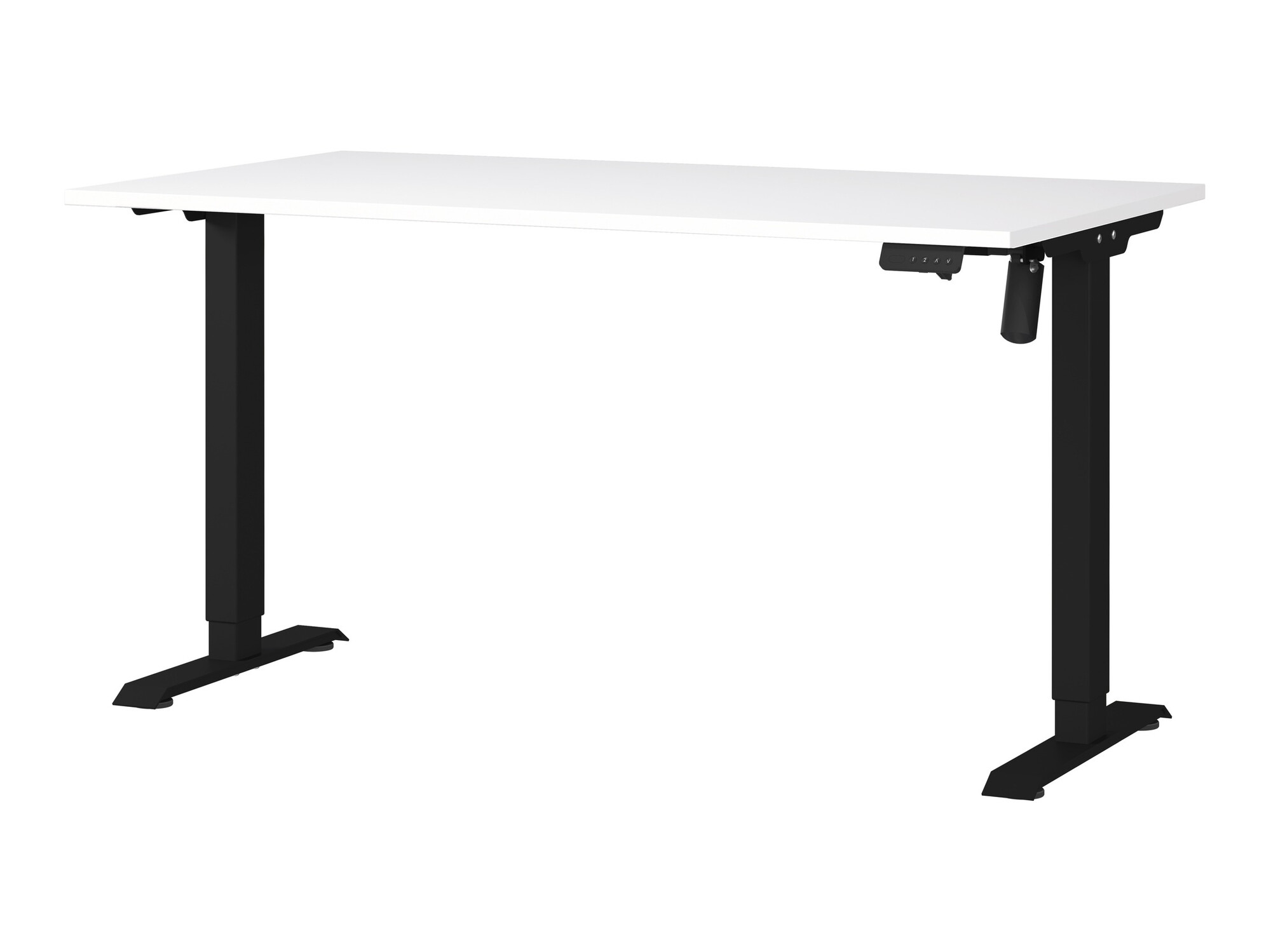 Офис бюро с регулируема височина Lartesi 117 (Бял + Черен)