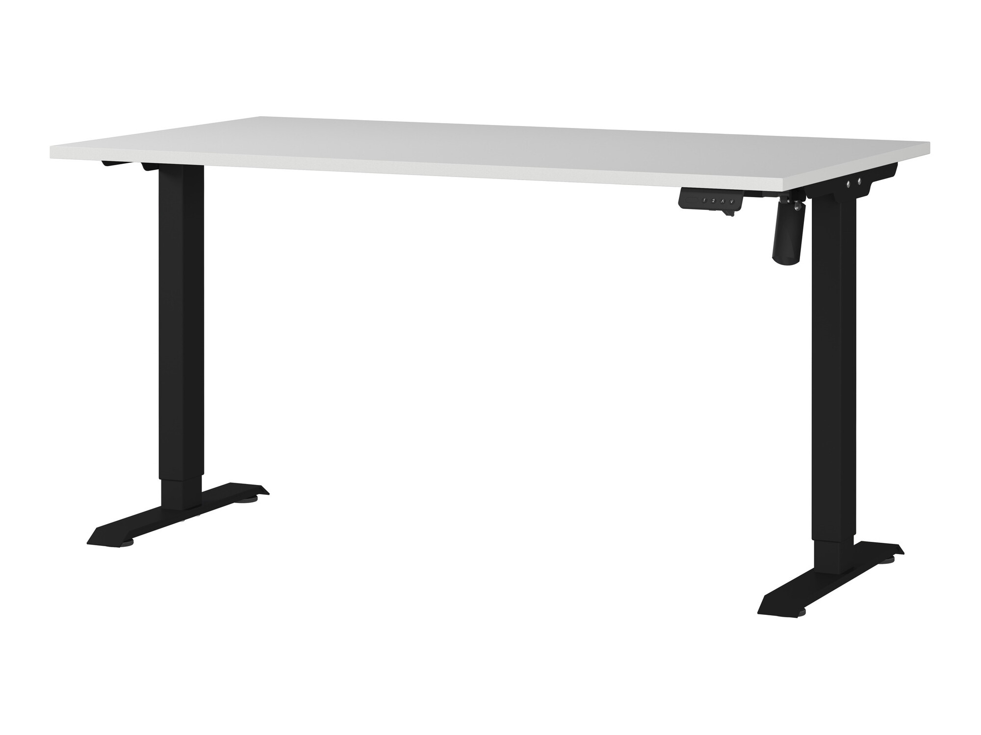 Офис бюро с регулируема височина Lartesi 117 (Светло сив + Черен)