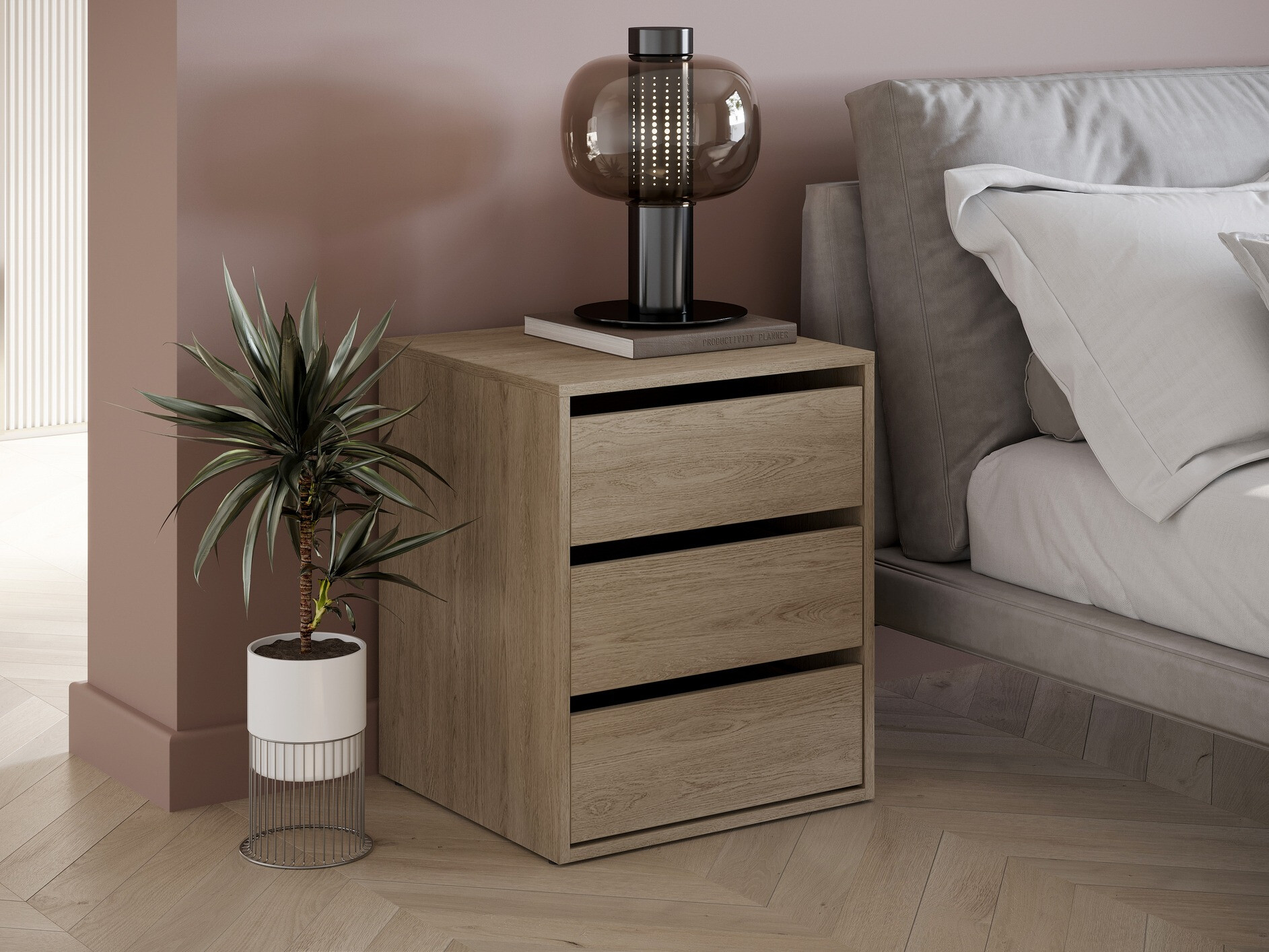 Нощно шкафче Cirdelu 113 (Дъб)