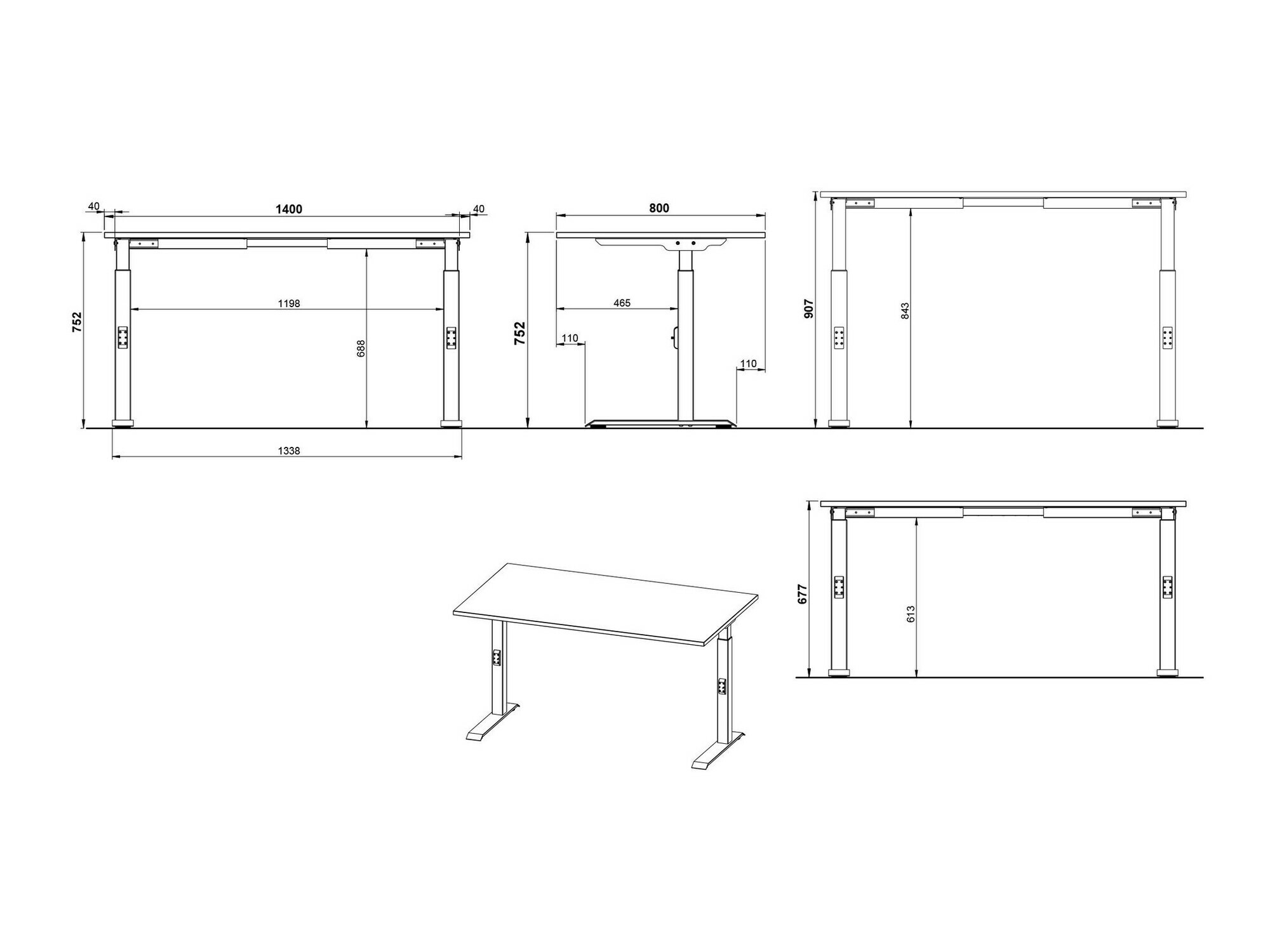 Офис бюро Eliromo 121 (Светло сив + Сребро)