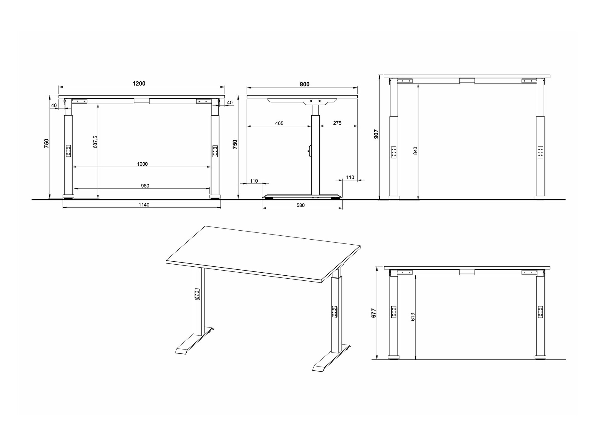Офис бюро Eliromo 122 (Светло сив + Сребро)
