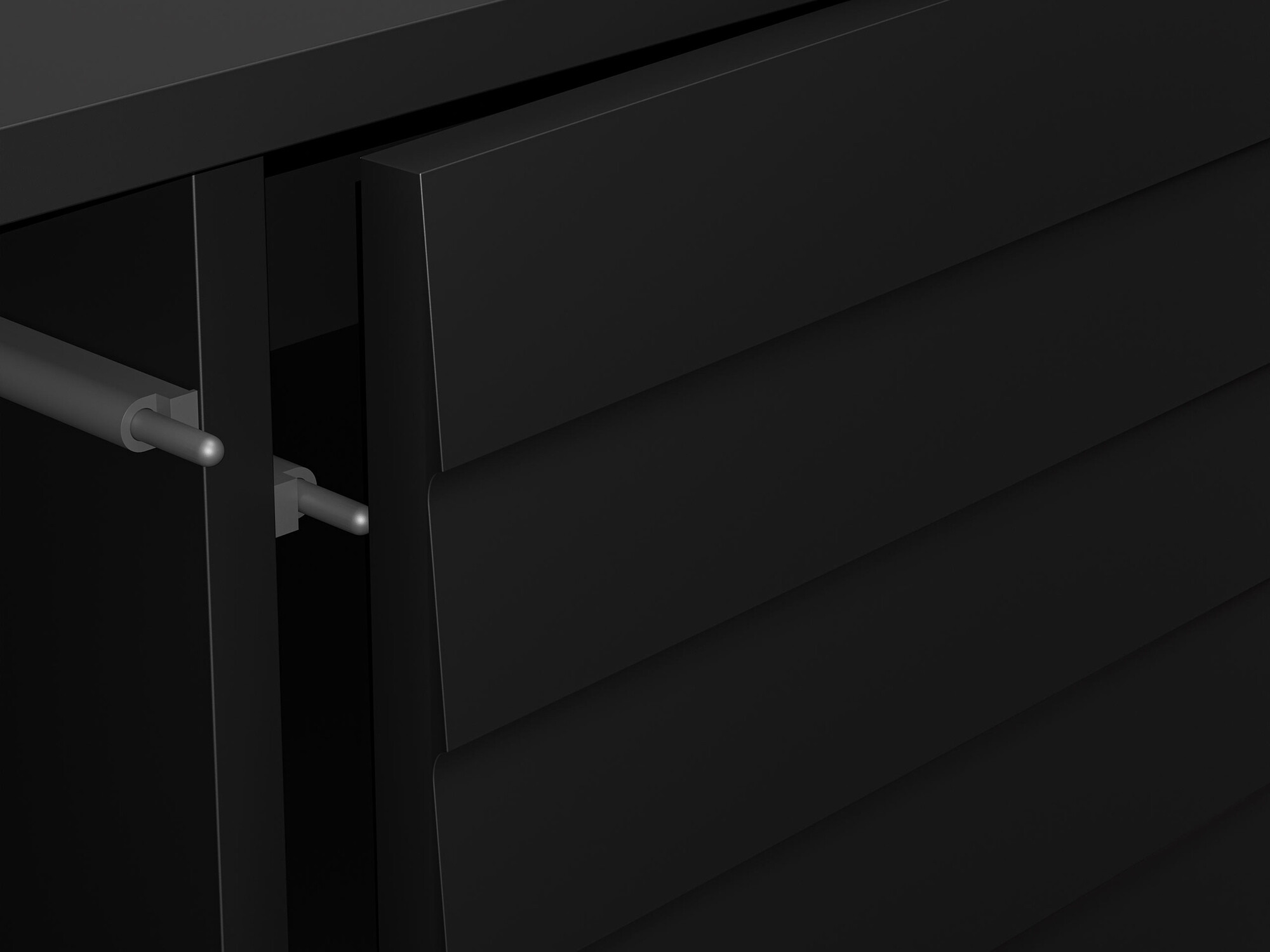 Шкаф Flosoru 100 (Черен)