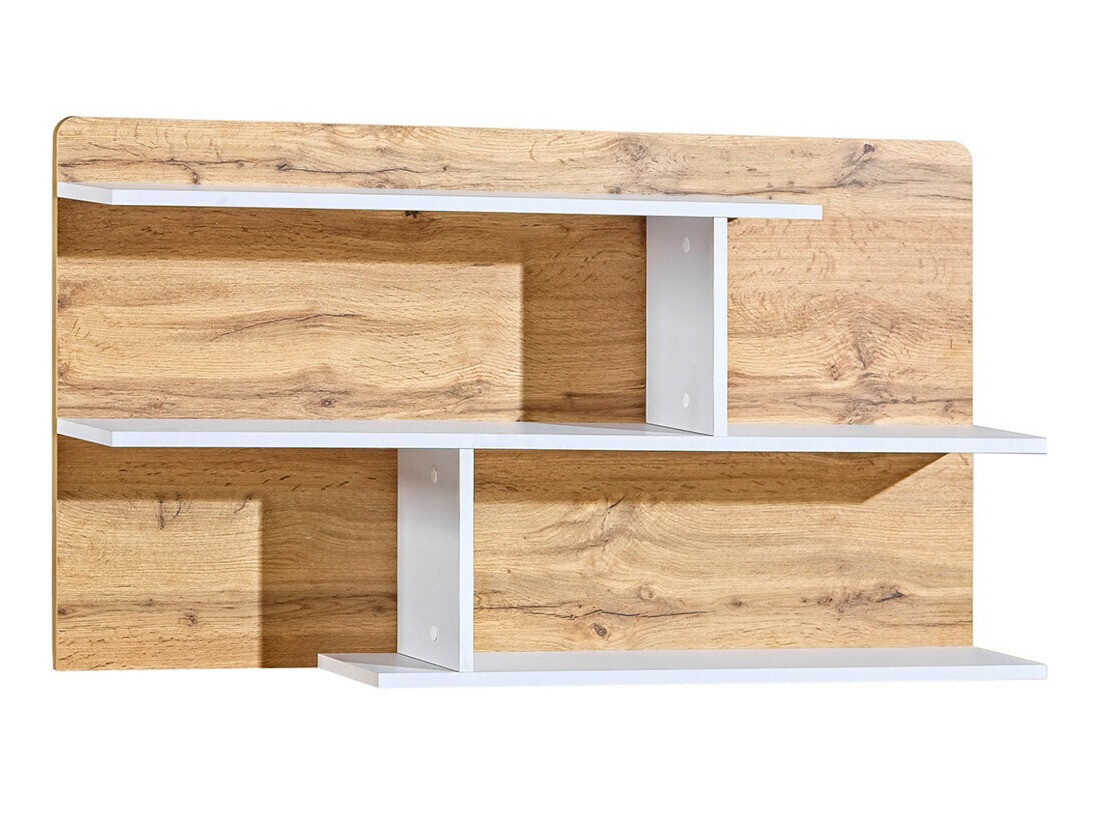Стенна етажерка Evaropha 111 (Дъб уотан + Бял)