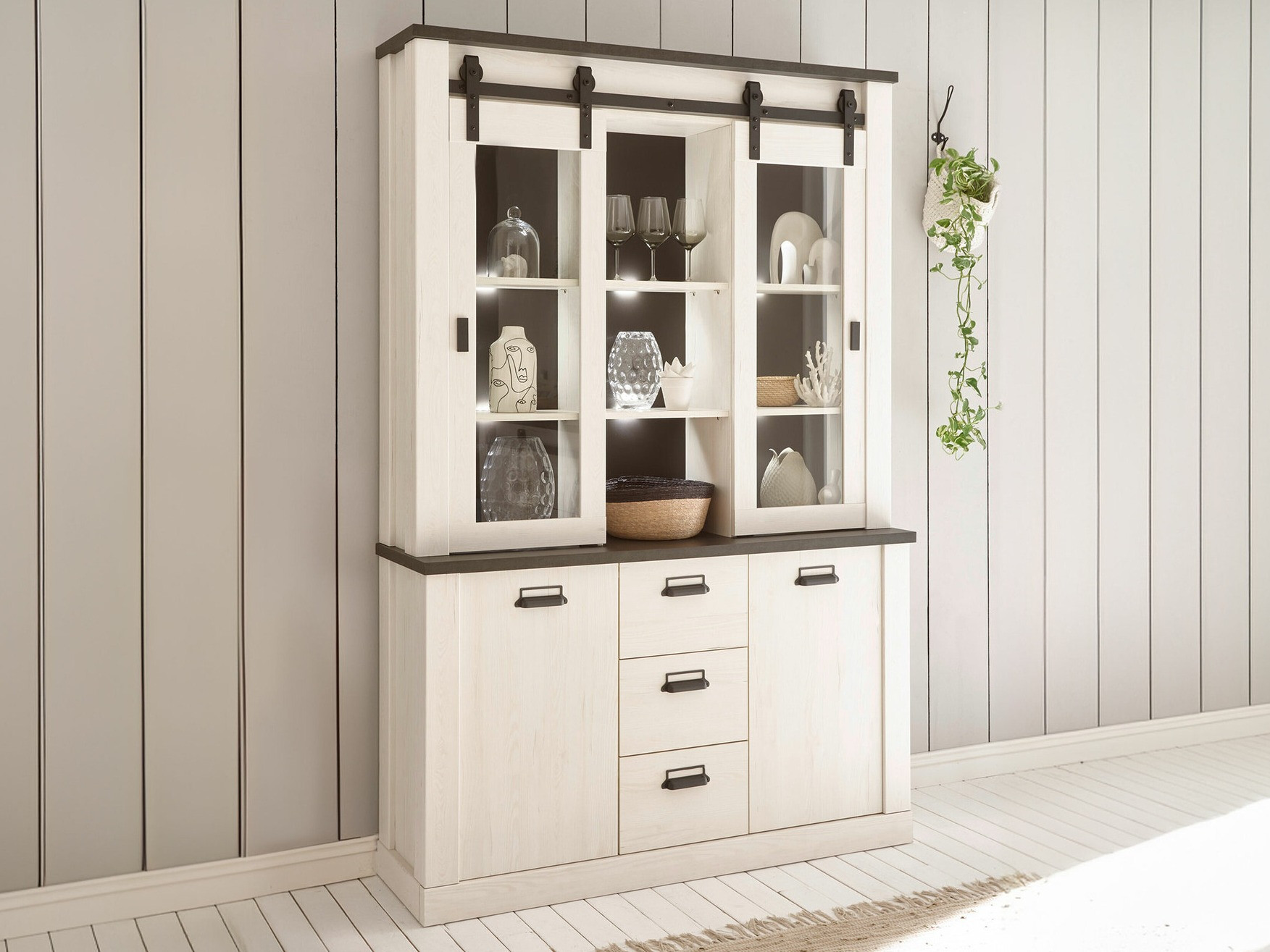 Етажерка Cirtale 110 (Избелен бор + Antrahite)