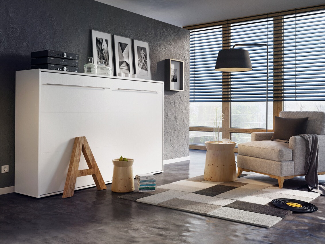 Падащо легло Concept Pro Lenart Levfere 109 (Бял)