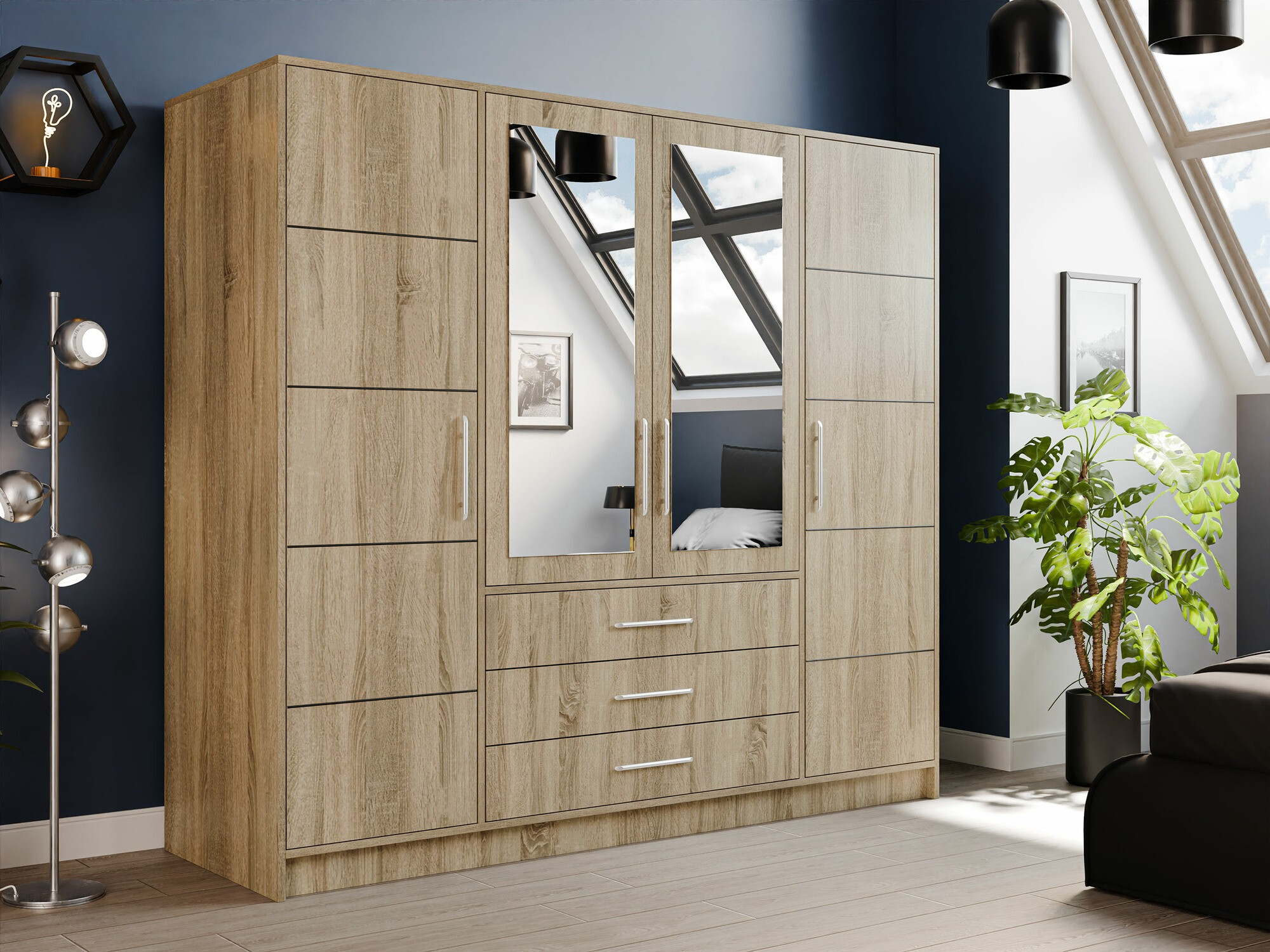 Гардероб Dortivu 154 (Сонома дъб)