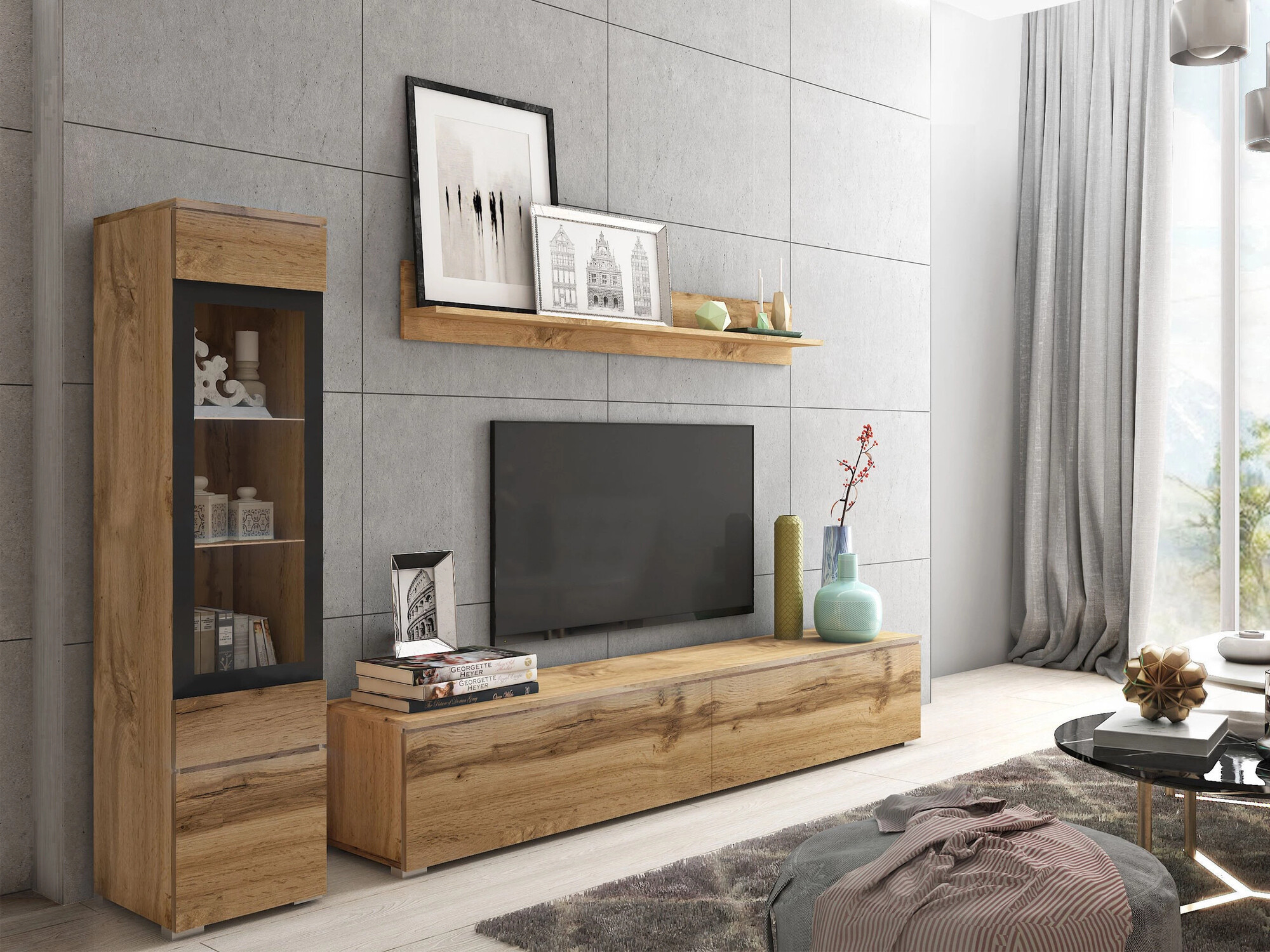 Комплект за хол Sarasota 125 (Дъб уотан)