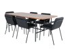 Маса и столове за трапезария Dallas 2797 (Орех + Черен)