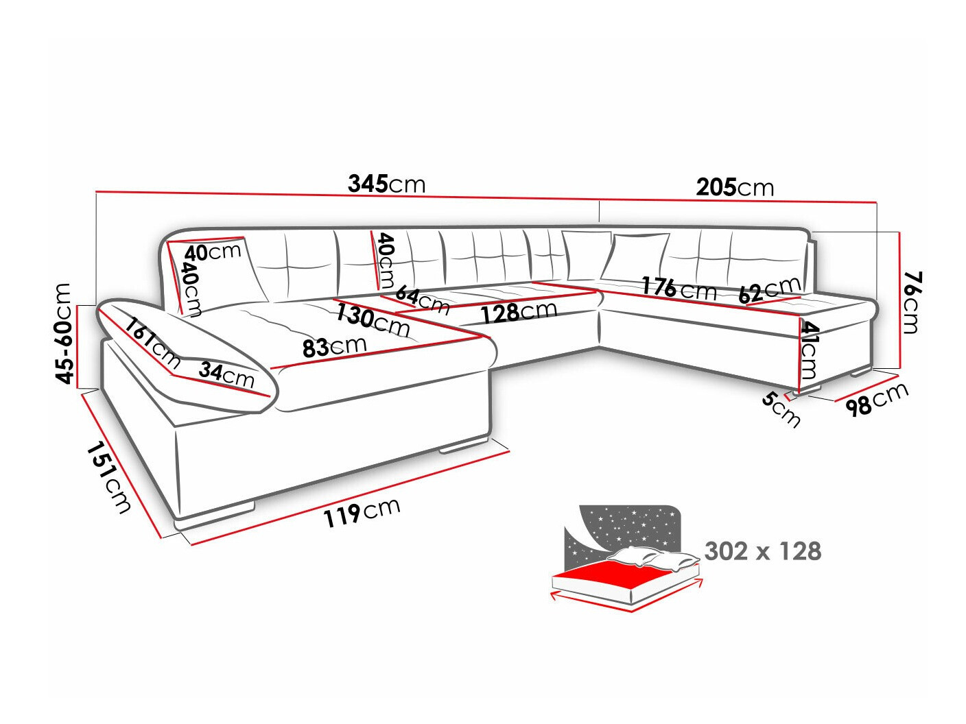 Ъглов диван Comfivo 173 (Fragola 65)